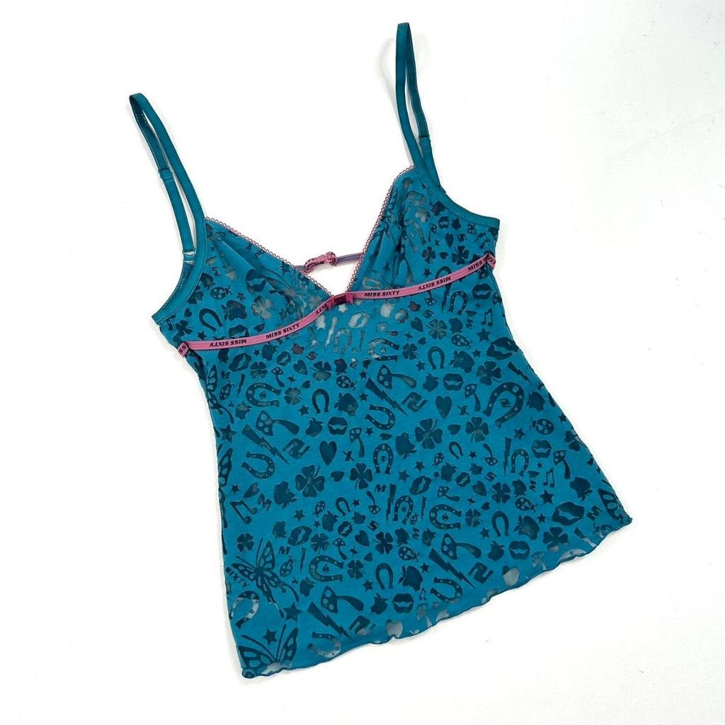 Miss Sixty y2k Miss Sixty blue 'lucky' tank top Size M / US 6-8 / IT 42-44 - 7 Thumbnail