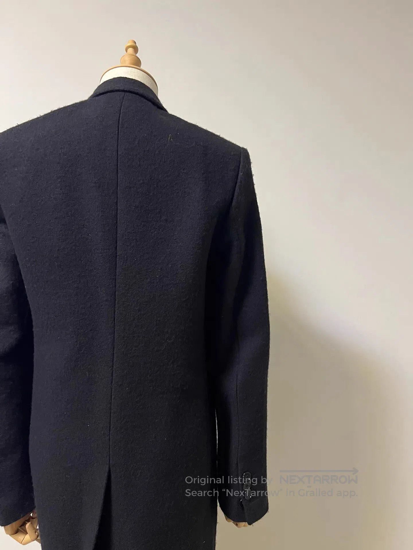 Maison Margiela Black Coat with Leather Panel Pockets . Size US M / EU 48-50 / 2 - 6 Thumbnail