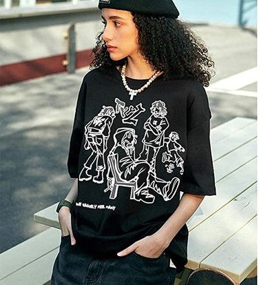 Japanese Brand × Vintage Funny Anime Cartoon Graphic T-Shirt (L) Size US L / EU 52-54 / 3 - 4 Thumbnail