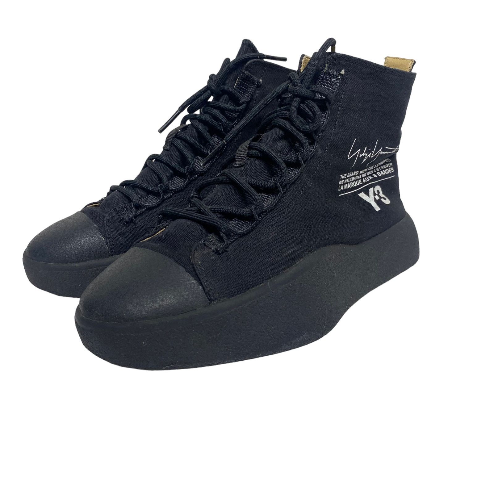 Adidas Adidas Y-3 Bashyo Core Black ac7517 Lace Up Sneakers Shoes Size US 5 / EU 37 - 1 Thumbnail