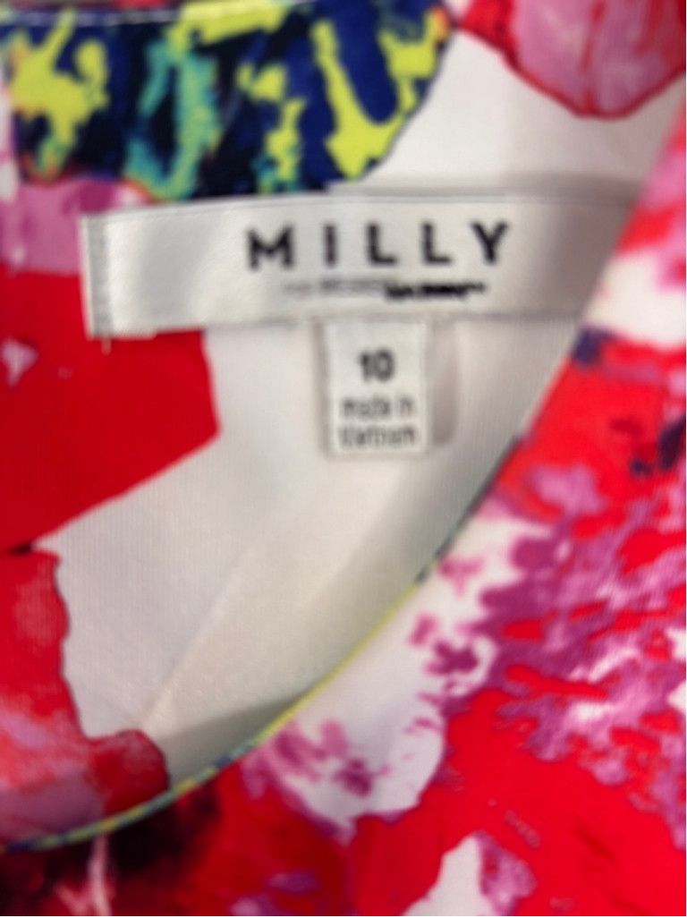 MILLY Women's Milly Floral Print Dress Size 10 Multi-color Size L / US 10 / IT 46 - 10 Thumbnail