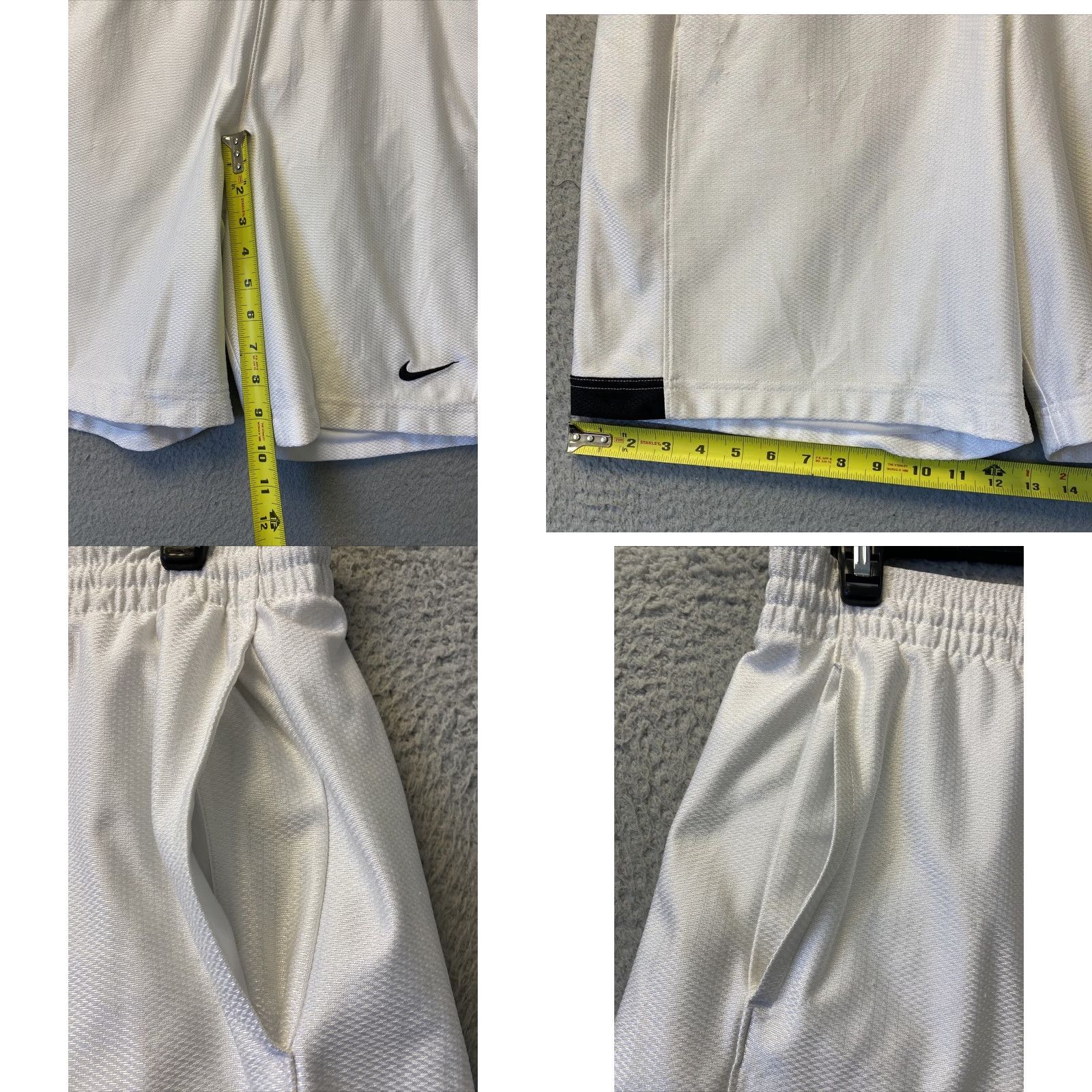 Nike Nike Shorts Basketball Mens M White Dri-Fit Swoosh 40-81 Athletic Gym Running Modern, Drawstring, Regular Fit Size US 31 - 8 Thumbnail