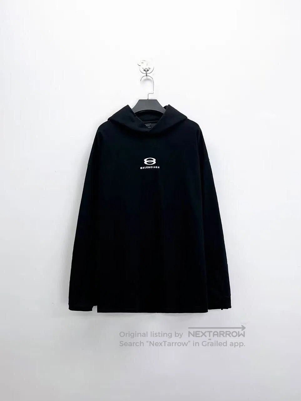 Balenciaga balenciaga black embroidery logo hoodie. Size US M / EU 48-50 / 2 - 1 Thumbnail