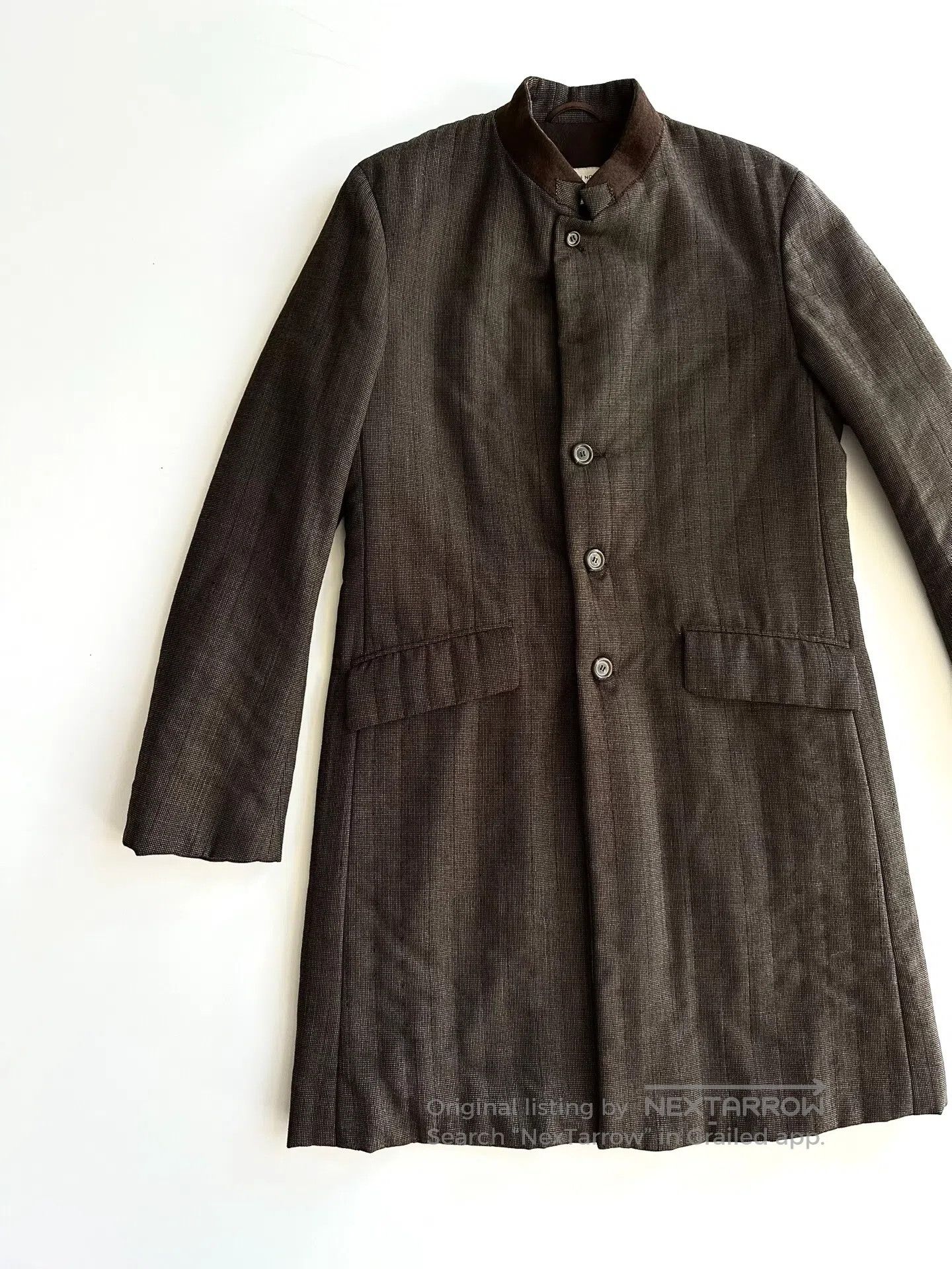Dries Van Noten DRIES VAN NOTEN Leica-style collarless coat| Size US S / EU 44-46 / 1 - 4 Thumbnail