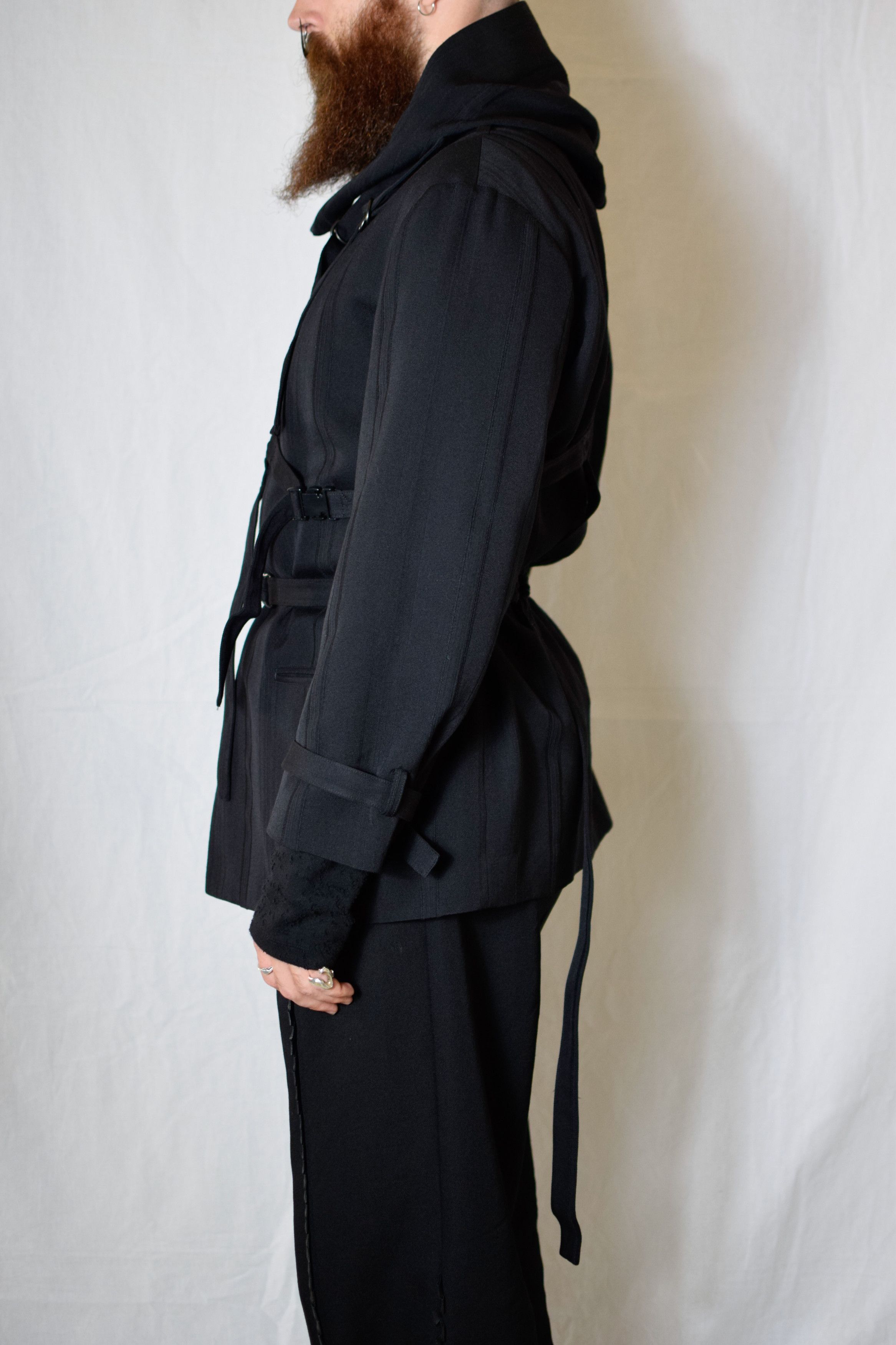 Yohji Yamamoto YYPH AW16 Striped Bondage Blazer - HR-J12-108 Size 52R - 9 Thumbnail