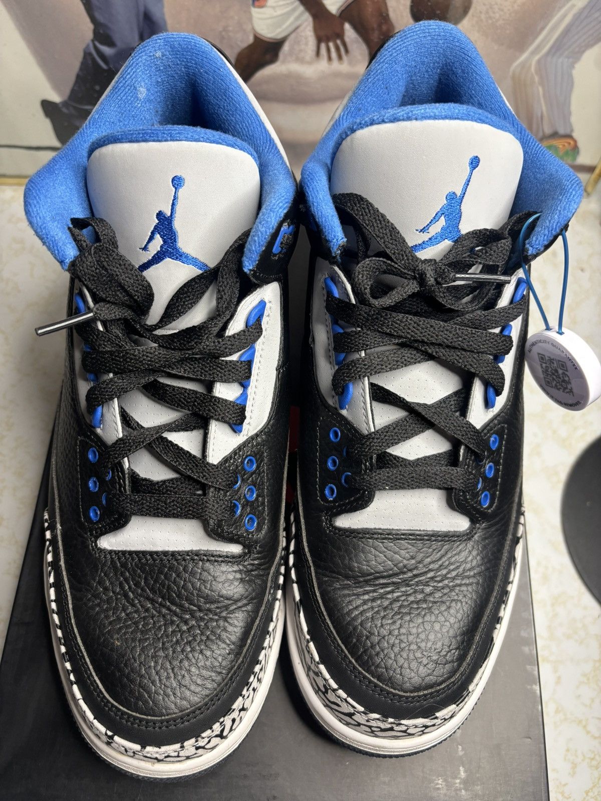 Jordan Brand Jordan Retro 3 ‘sport blue’ Size US 10 / EU 43 - 2 Thumbnail