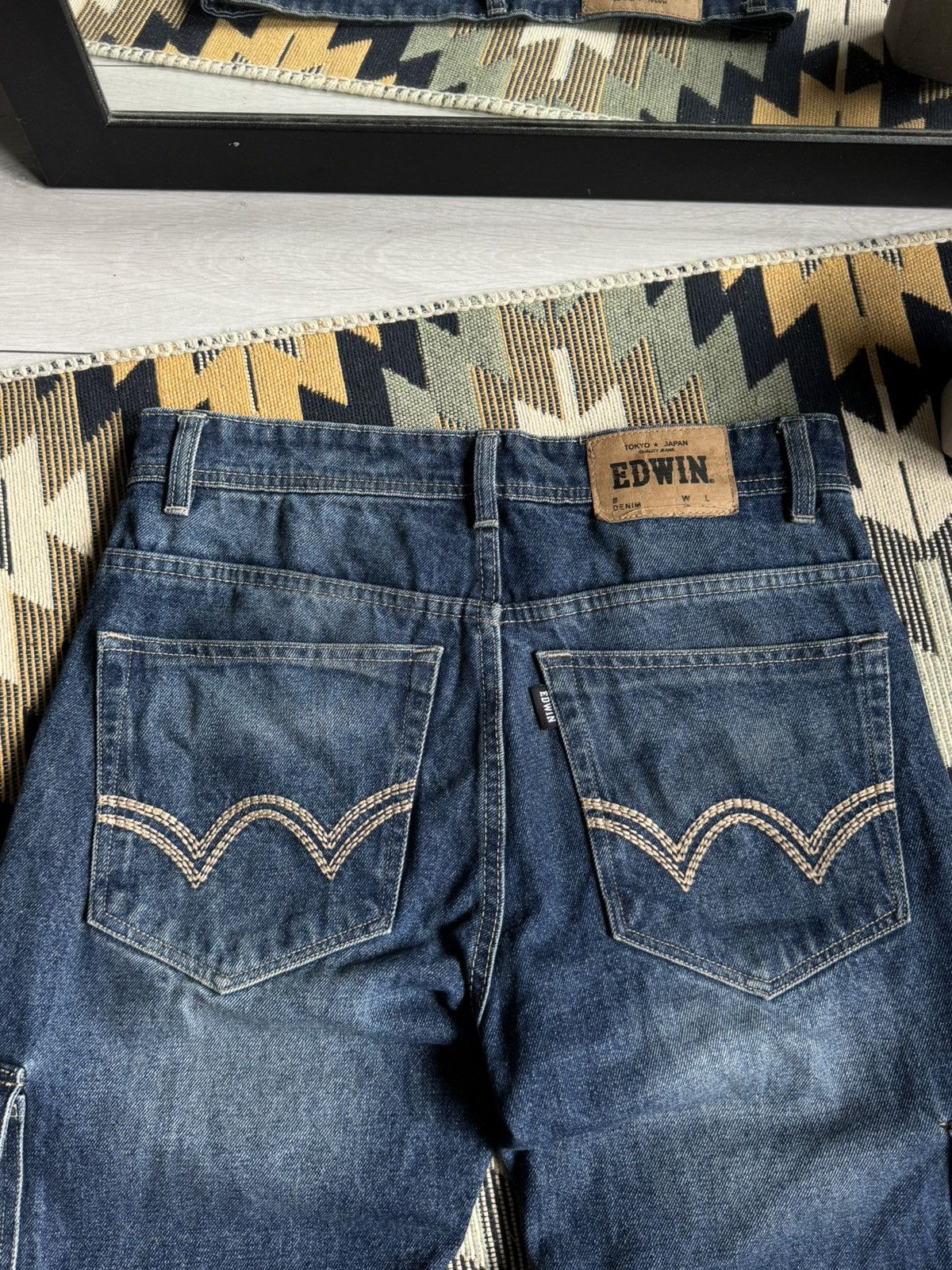 Edwin ❗️RARE❗️Edwin Cargo Denim Y2K Japan Style Jeans Size US 30 / EU 46 - 6 Thumbnail
