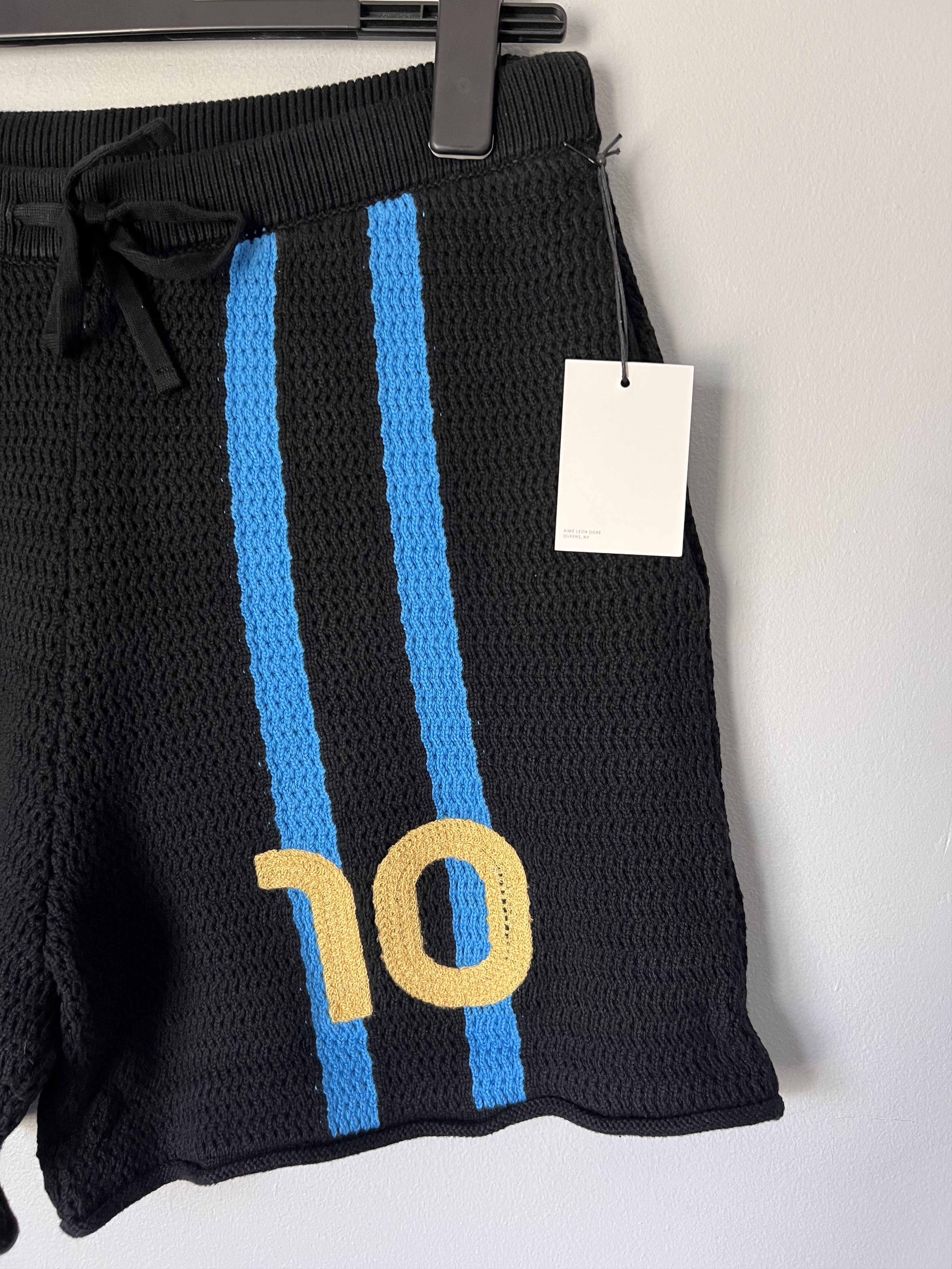 Aime Leon Dore Aime Leon Dore Knit Soccer Shorts in Black Size US 32 / EU 48 - 2 Thumbnail