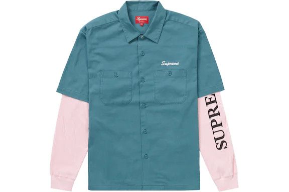 Supreme Supreme Thermal Work Shirt green M Size US M / EU 48-50 / 2 - 4 Thumbnail