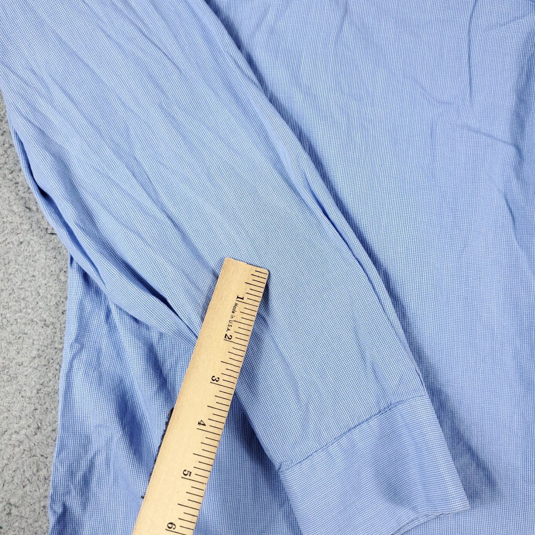 Tommy Hilfiger VINTAGE Tommy Hilfiger Dress Shirt Mens 16 Blue Long Sleeve Button-Up Collared 100% Cotton Regular Adult Medium Blue Classic Modern Wedding Mens Size 42R - 6 Thumbnail