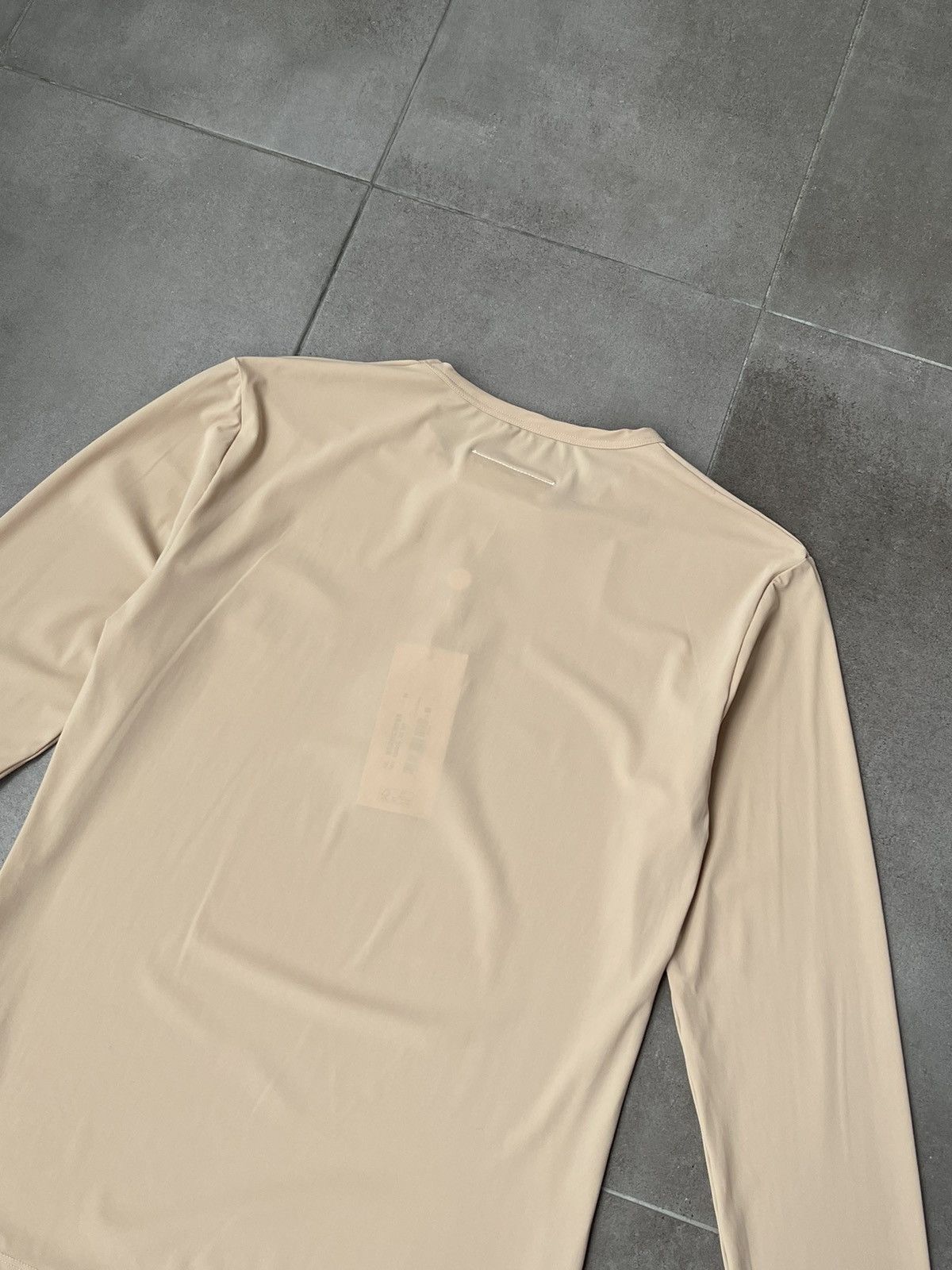 Maison Margiela !DS! SS23 Maison Margiela Printed Logo Beige Long Sleeve Size L / US 10 / IT 46 - 16 Thumbnail