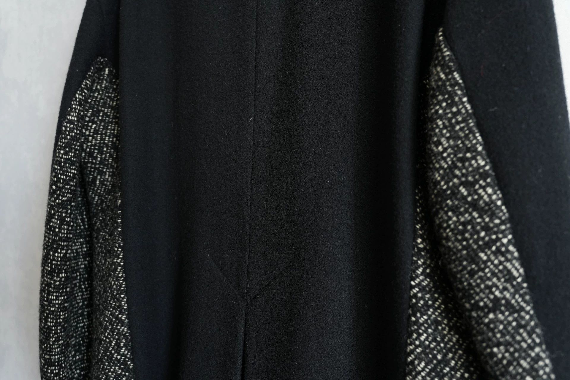 Yohji Yamamoto Yohji Yamamoto 04AW Paneled Wool-Nylon Coat Black Size US M / EU 48-50 / 2 - 6 Thumbnail