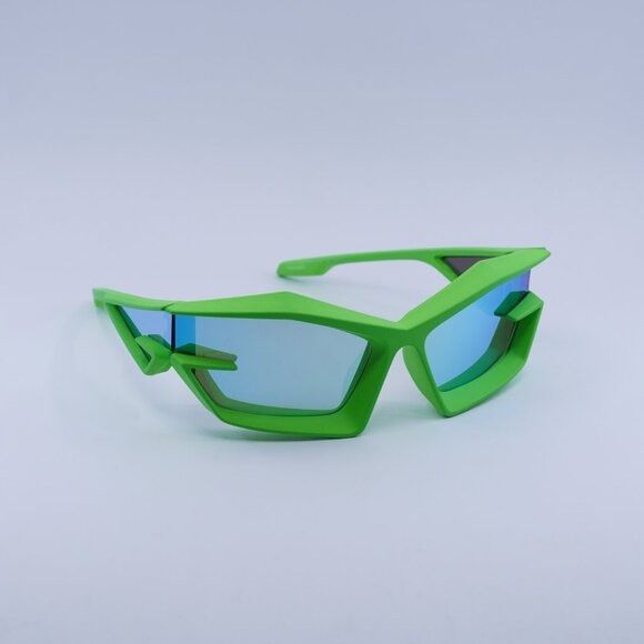 Givenchy Givenchy GV40049U 94C Sunglasses Green Geometric Frame, Blue Size ONE SIZE - 6 Thumbnail