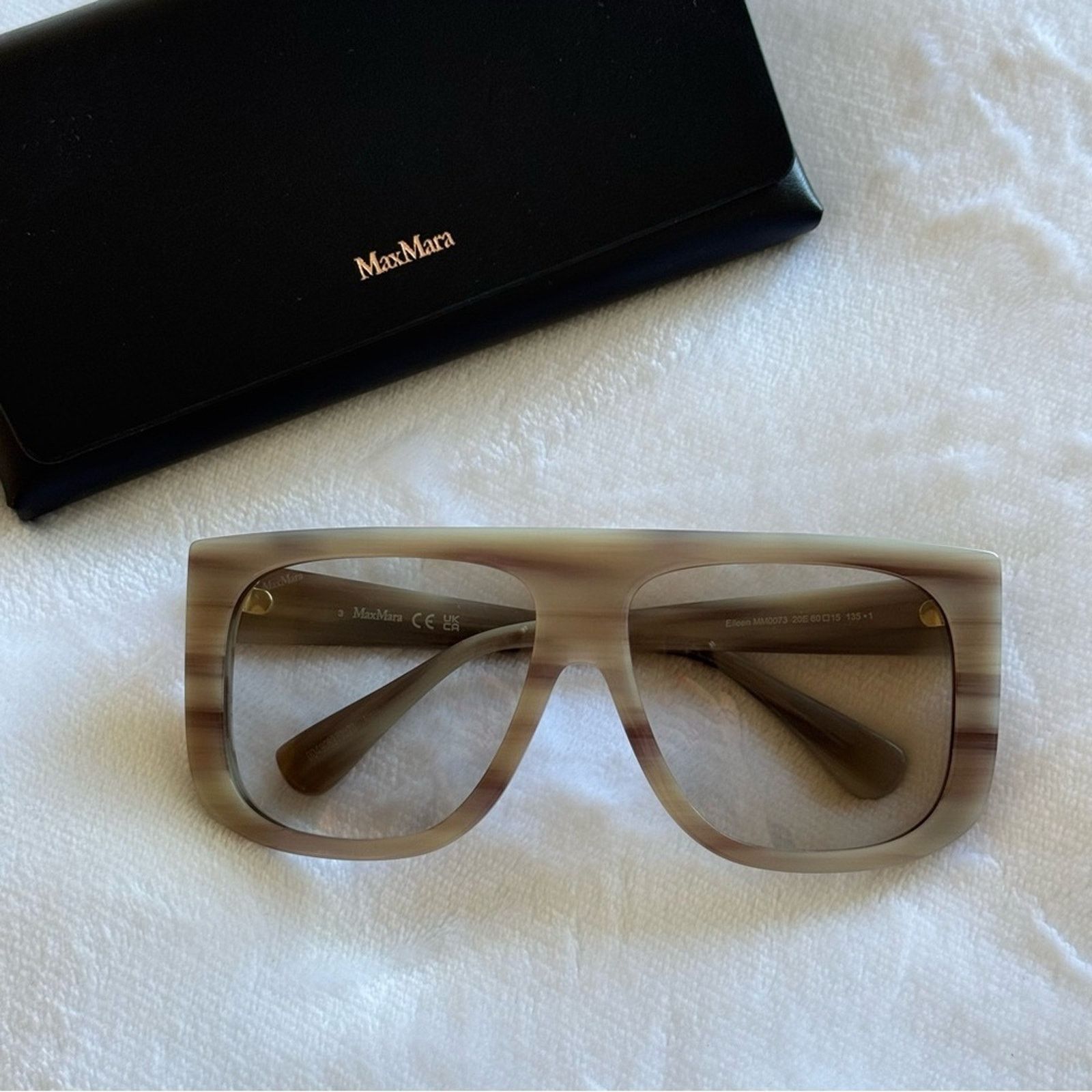 Max Mara New! MaxMara Brown Sunglasses, MM0073 20E, New, Authentic Size ONE SIZE - 12 Thumbnail