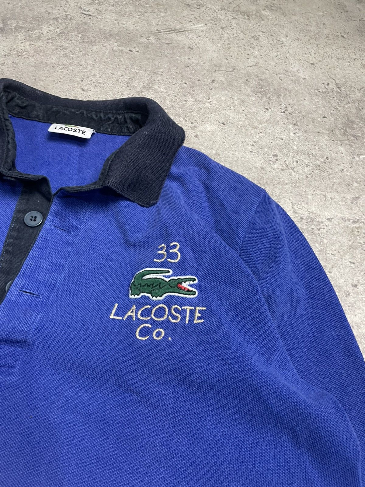 Lacoste Lacoste 33 vintage blue rugby long sleeve polo shirt Size US M / EU 48-50 / 2 - 3 Thumbnail