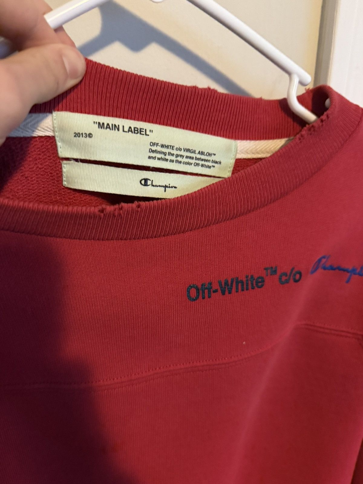 Champion × Off-White Off-White x Champion Crew Neck Size US S / EU 44-46 / 1 - 3 Thumbnail