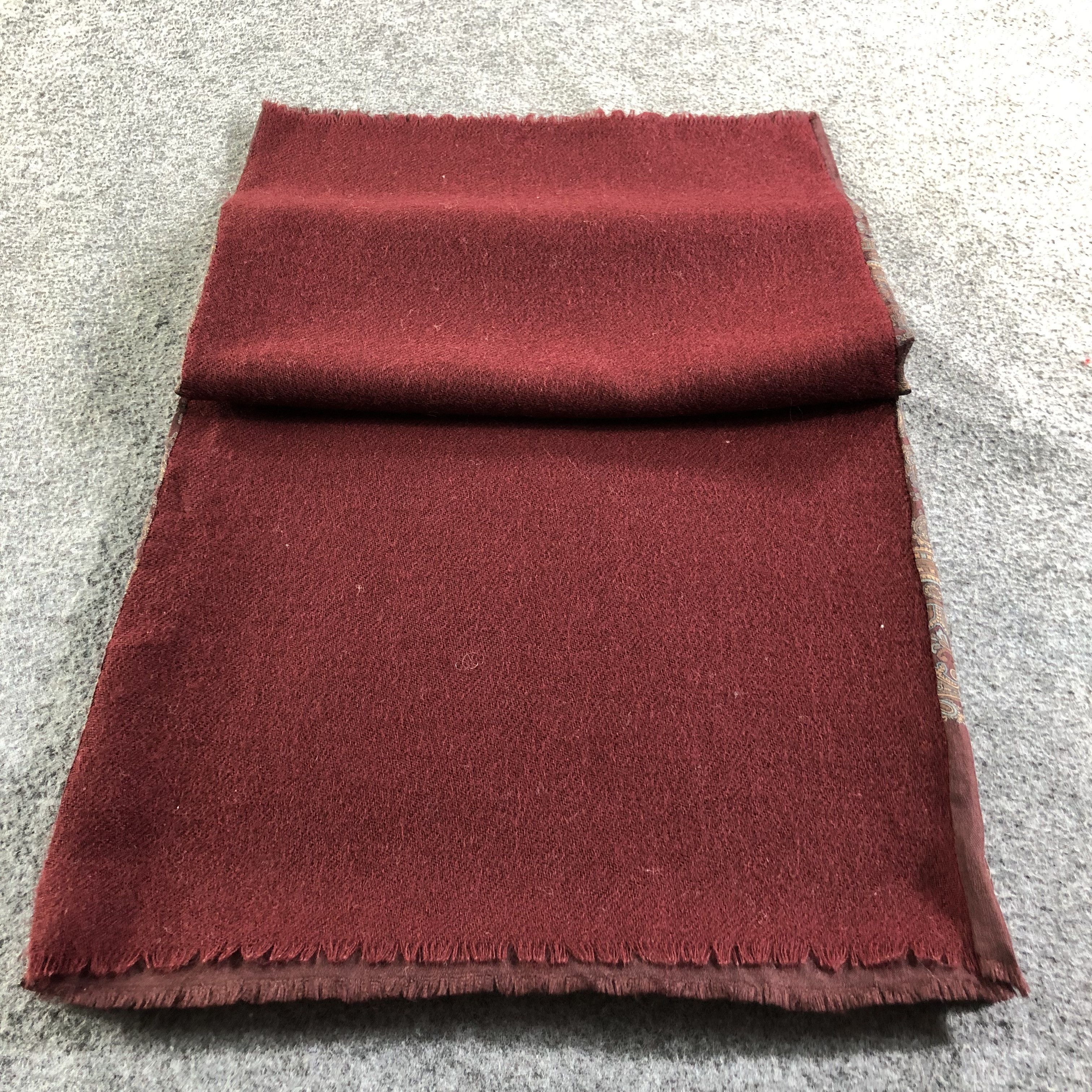 Japanese Brand Duke Madison Silk Wool Paisley Scarf Muffler V1810 Size ONE SIZE - 7 Thumbnail