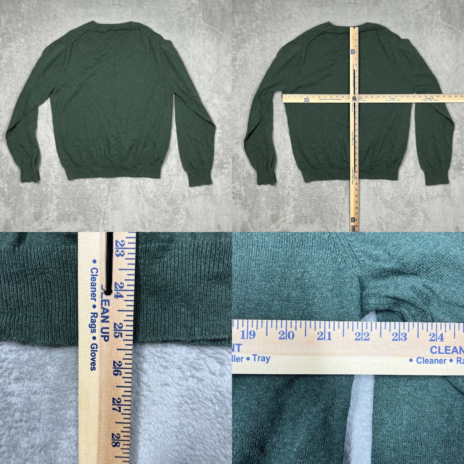 Chaps Chaps Sweater Mens Large V-Neck Pullover Tight-Knit Hunter Green Midweight Crew Neck Casual-Party/Cocktail Size US L / EU 52-54 / 3 - 9 Thumbnail