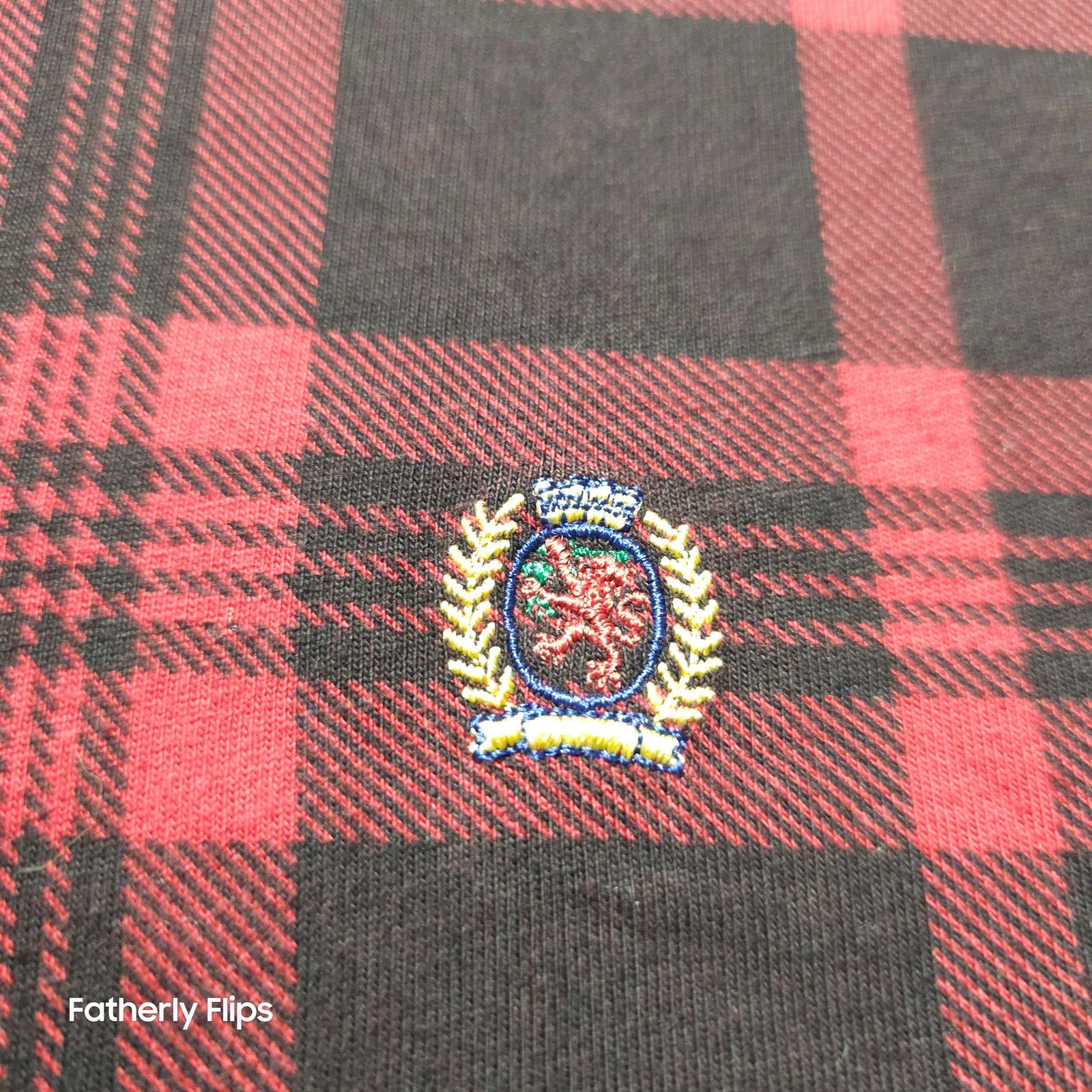 Tommy Hilfiger Tommy Hilfiger Red Black Plaid Polo Shirt Men's Medium Size US M / EU 48-50 / 2 - 3 Thumbnail