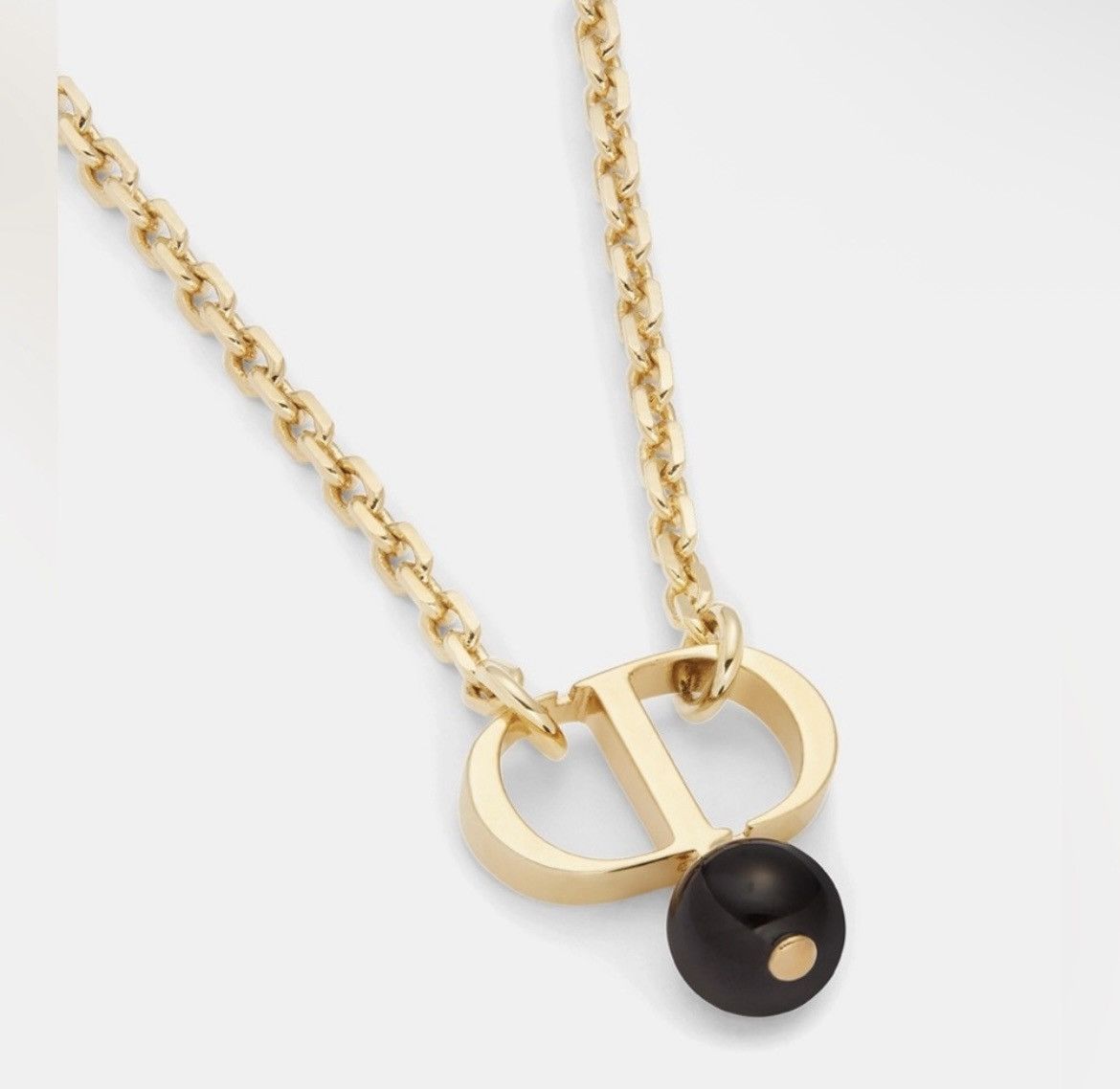 Dior Christian Dior PETIT CD NECKLACE Gold-Finish Metal Size ONE SIZE - 1 Thumbnail