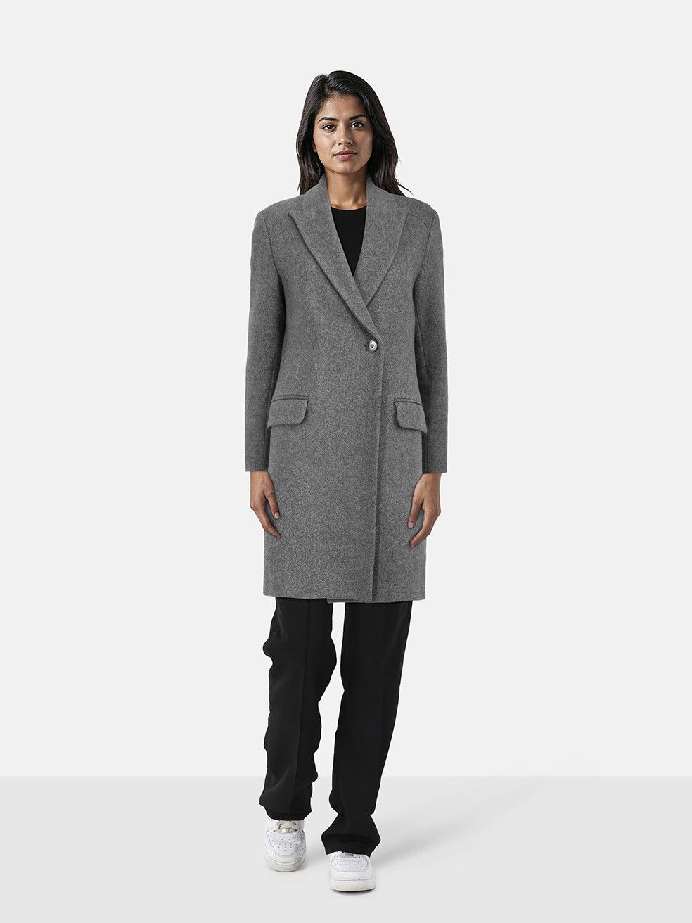 Zadig & Voltaire Grey Wool Double Breasted Coat Size S / US 4 / IT 40 - 1 Thumbnail