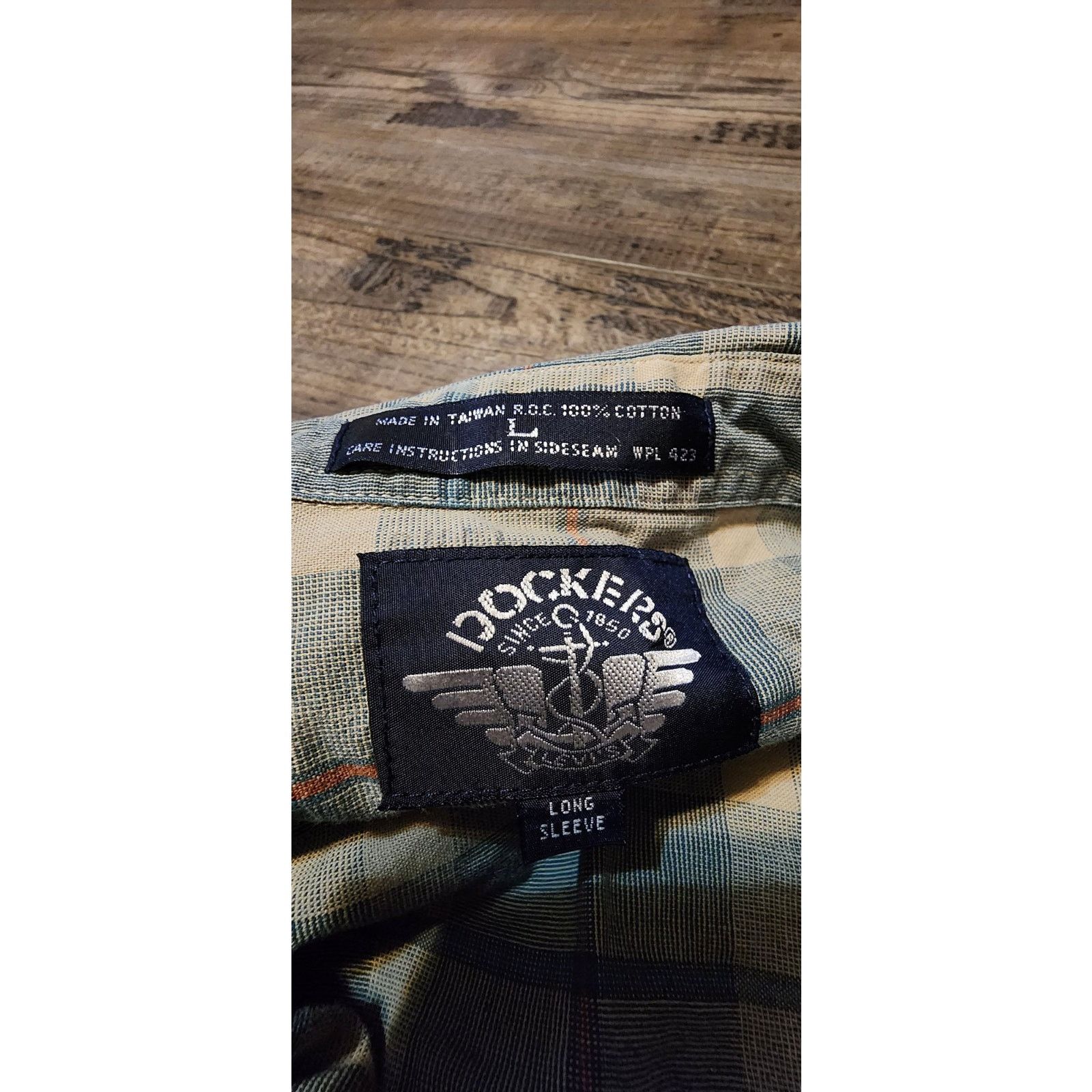 Dockers Dockers Blue Plaid Long Sleeve Button Up Shirt Sz Large 1407 Size US L / EU 52-54 / 3 - 4 Thumbnail