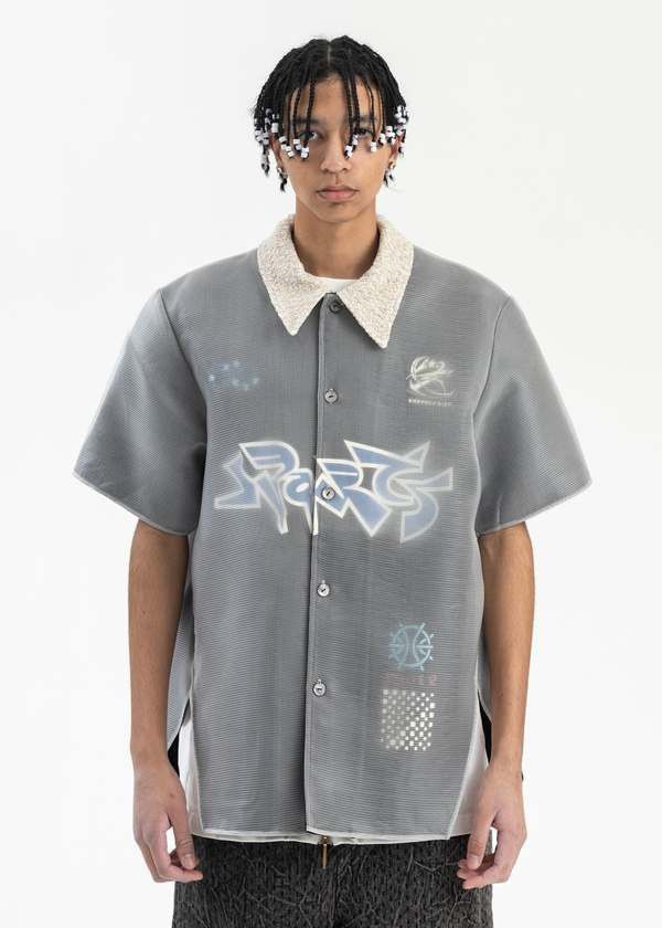 Namesake Euphoric Black Bill Warm Up Layered Shirt Black, Men's — image 2 of 6