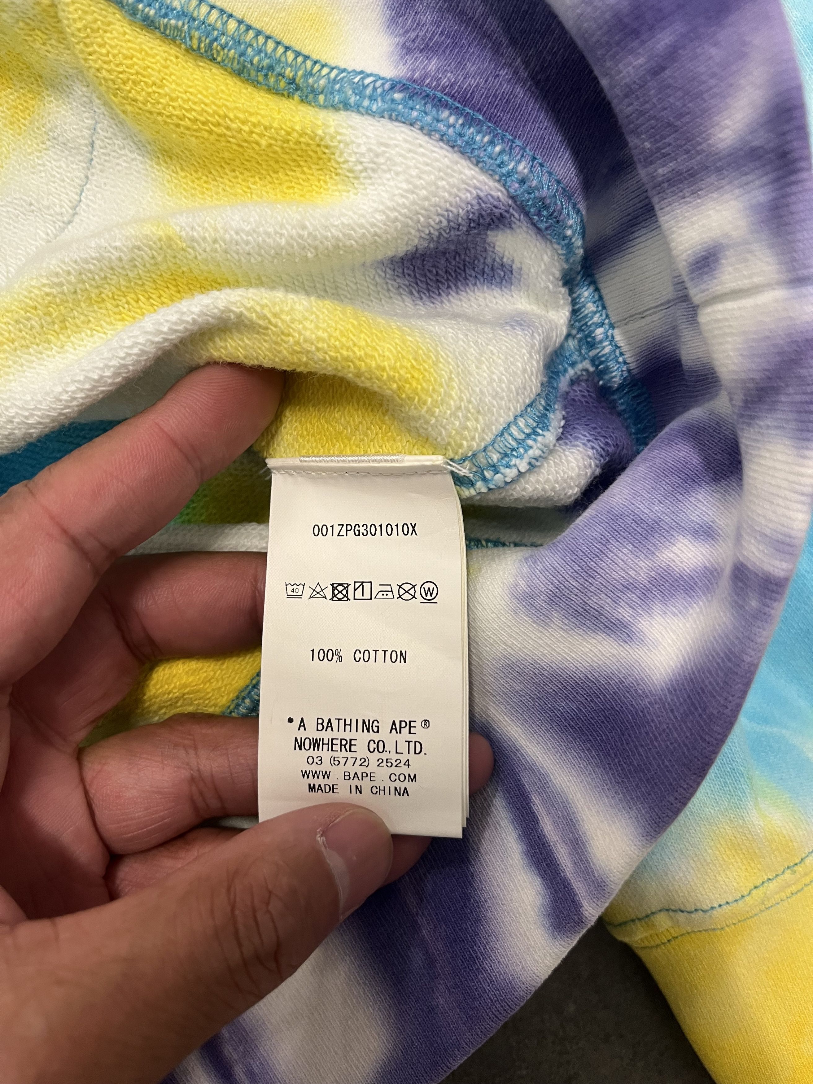Bape Bape tie die hoodie a bathing ape L Size US L / EU 52-54 / 3 - 7 Thumbnail