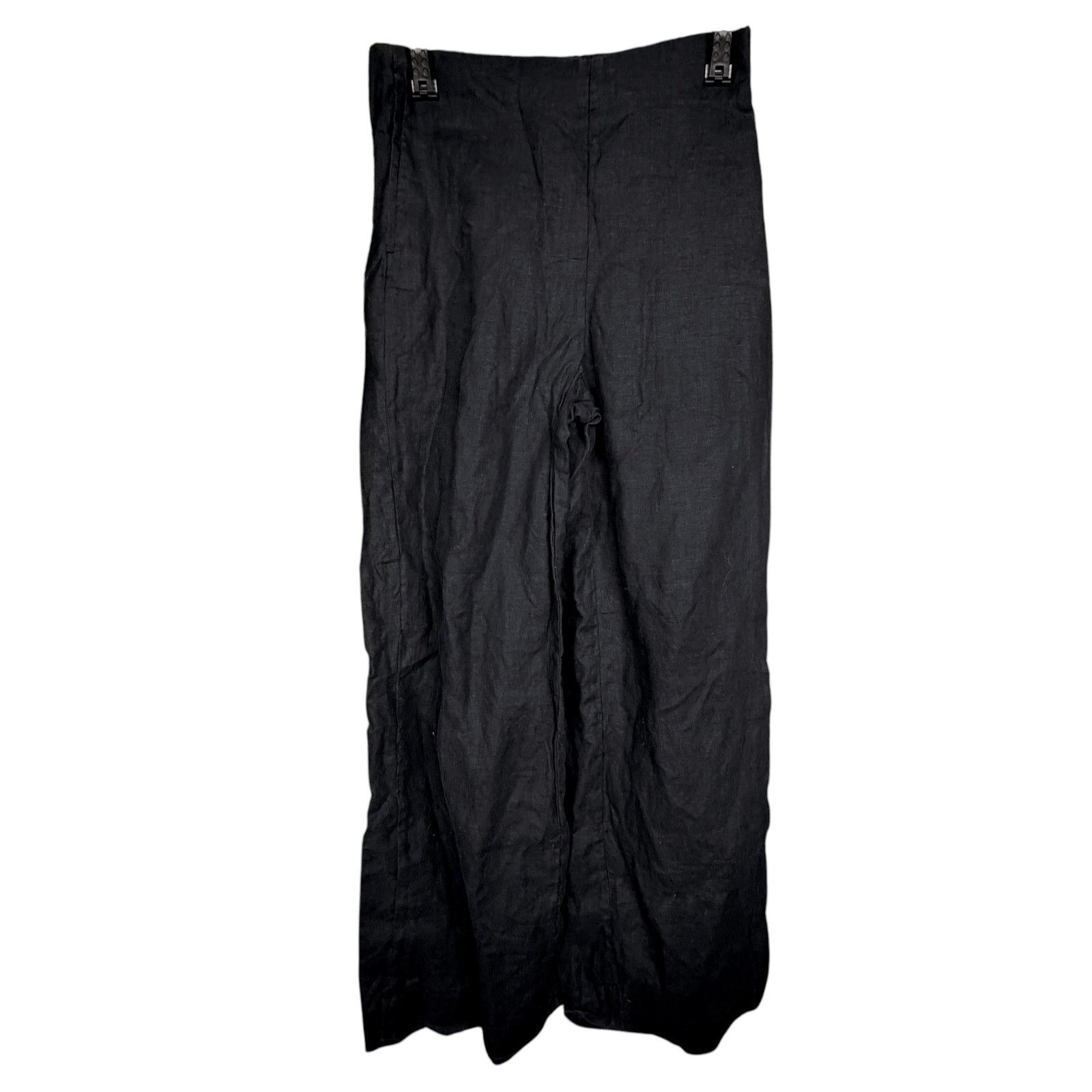 & Other Stories & Other Stories Women's 4 Black Wide Leg 100% Linen Pants Size 27" / US 4 / IT 40 - 7 Thumbnail