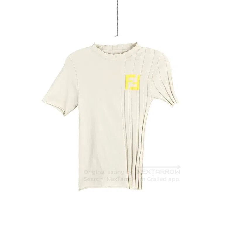 Fendi Fendi Cotton Classic Logo Knit Short Sleeve Size XXS / US 00 / IT 34 - 1 Thumbnail