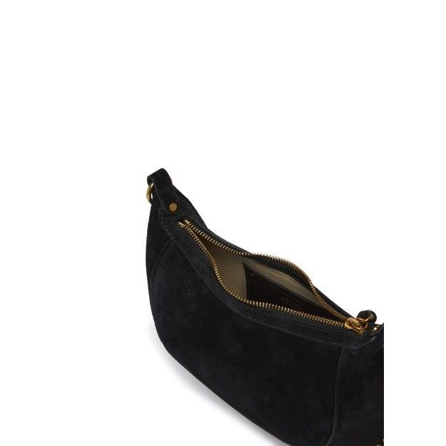 Isabel Marant Isabel Marant Oskan Moon Gold Stud Black Suede Shoulder Bag Size ONE SIZE - 4 Thumbnail