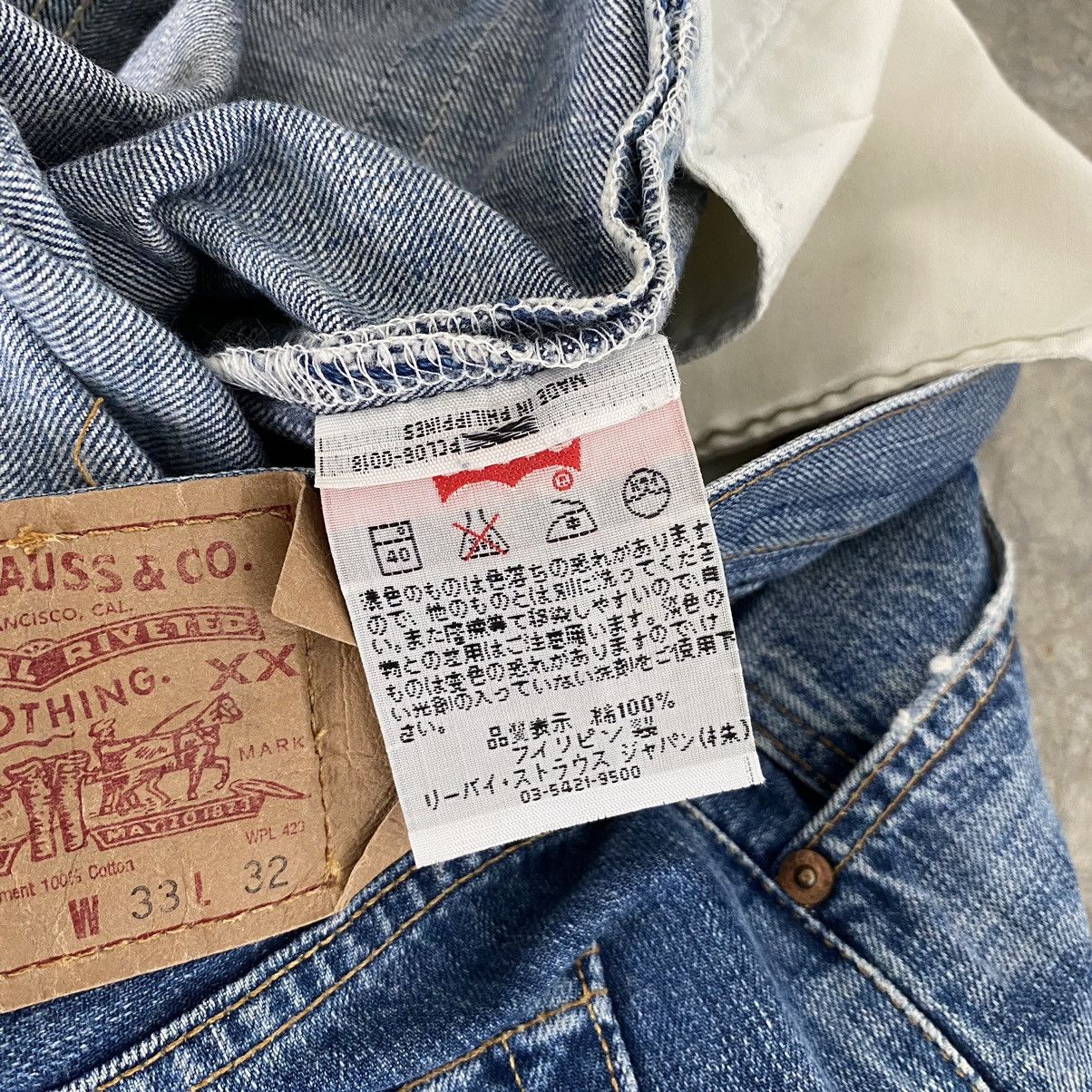 Levi's Size 33x32.5 Vintage 00’s Levis 501 Faded Blue Ripped Jeans Size US 33 - 22 Thumbnail