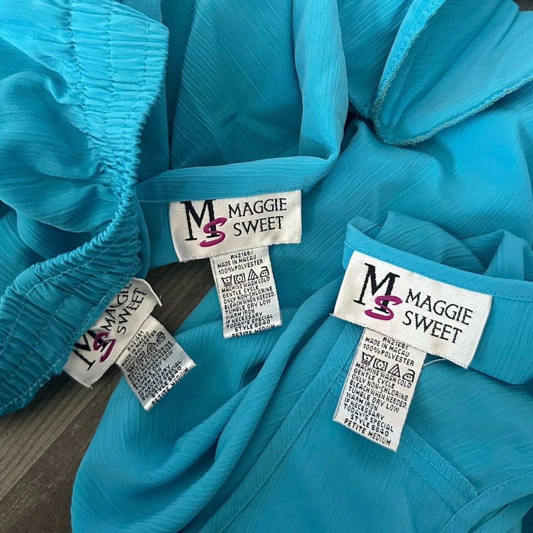 Other maggie sweet teal blue pants top cardigan set Size M / US 6-8 / IT 42-44 - 4 Thumbnail