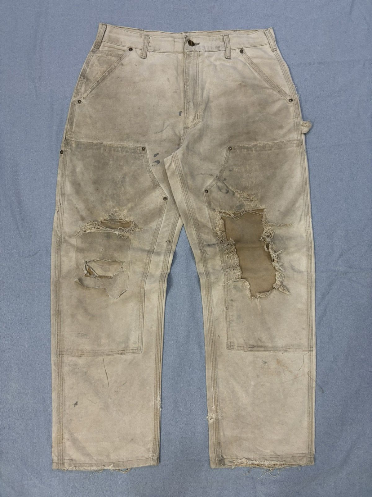 Carhartt Carhartt B01 BRN Double knee denim Size US 34 / EU 50 - 1 Thumbnail