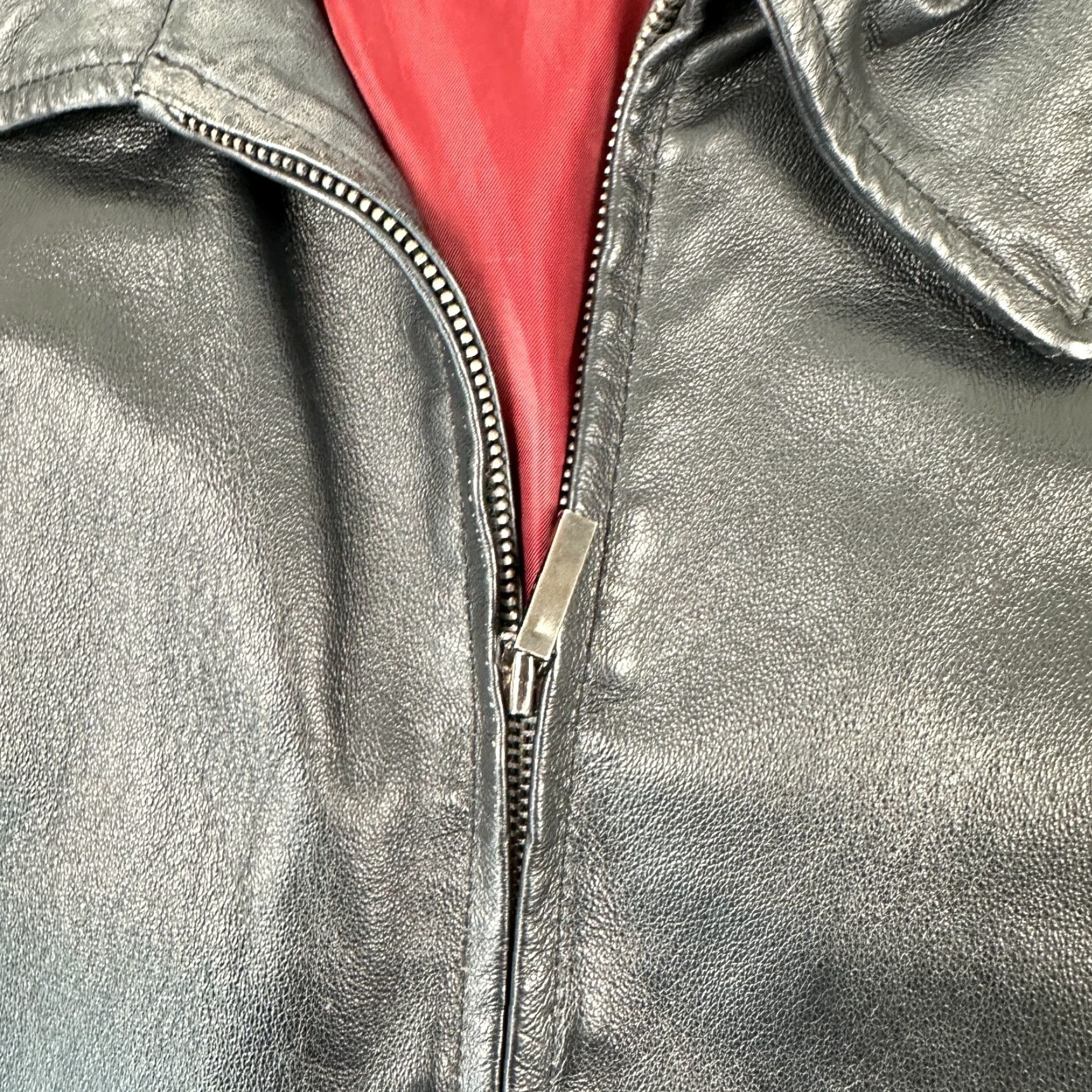 Worthington VINTAGE Worthington Leather Jacket Womens XL Black Full Zip Bomber Jacket Size XL / US 12-14 / IT 48-50 - 4 Thumbnail