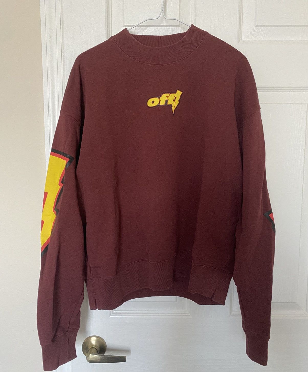 Off-White Off-White Thunder Crewneck Size XS Size US XS / EU 42 / 0 - 1 Thumbnail