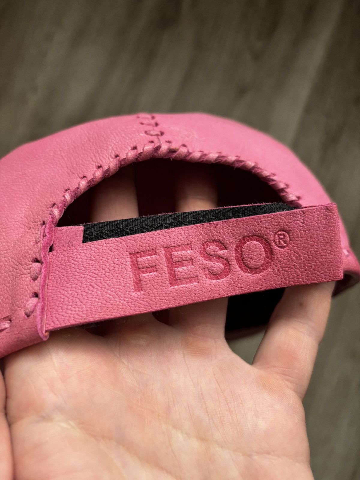Other Pink Handmade Leather Cap Size ONE SIZE - 22 Thumbnail