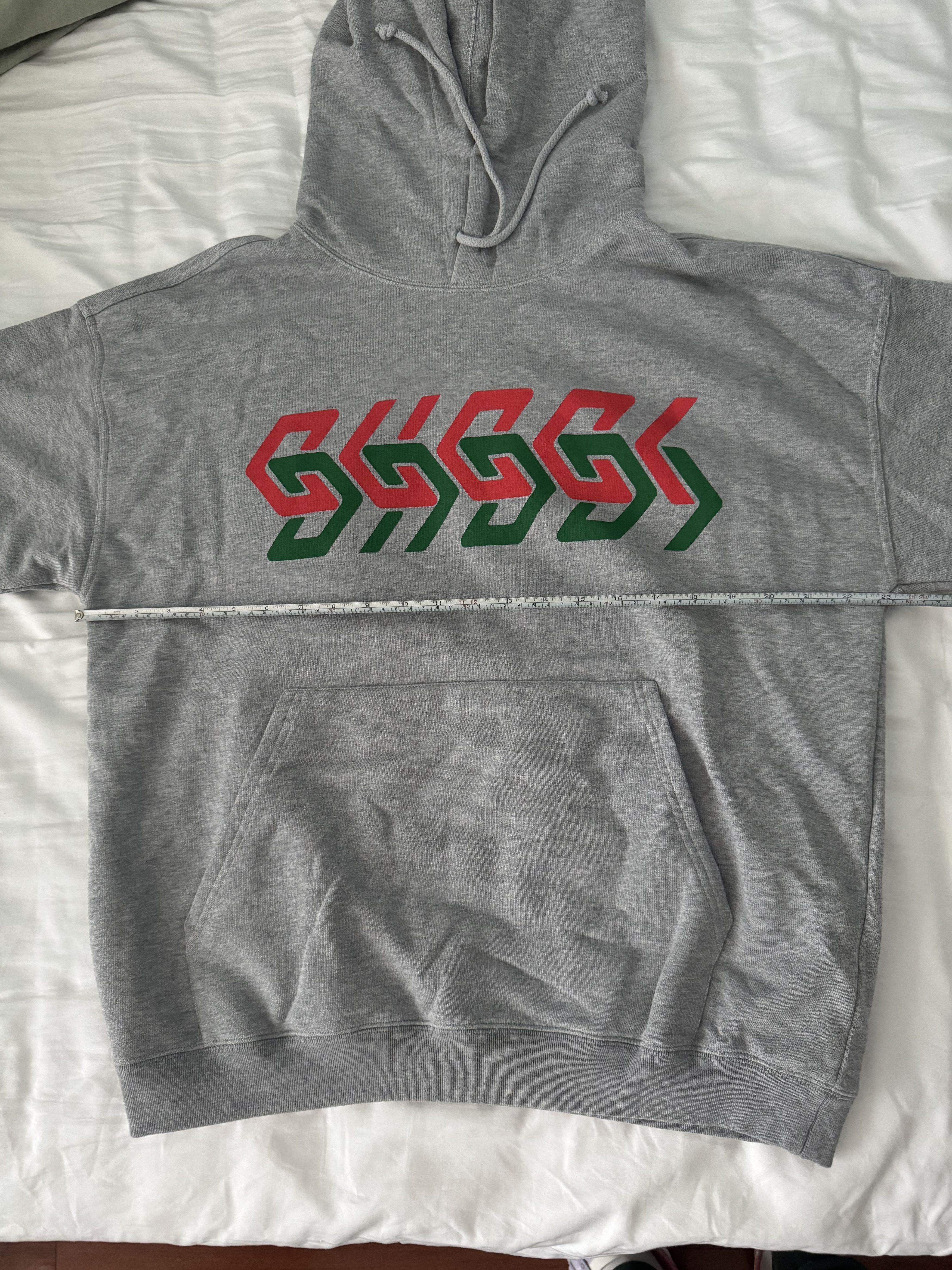 Gucci M Gucci Chain Print Hooded Sweatshirt Grey Cotton Hoodie Red Size US M / EU 48-50 / 2 - 12 Thumbnail