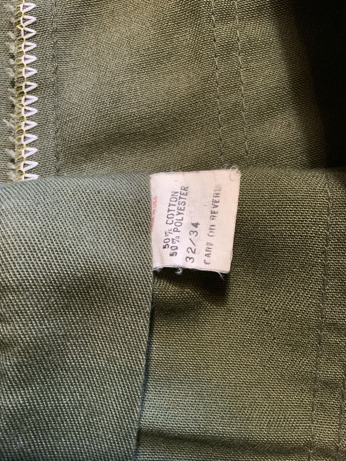 Vintage Vintage 70s Dee Cee Army Olive Green Cargo Wide Leg Pants Size US 32 / EU 48 - 8 Thumbnail