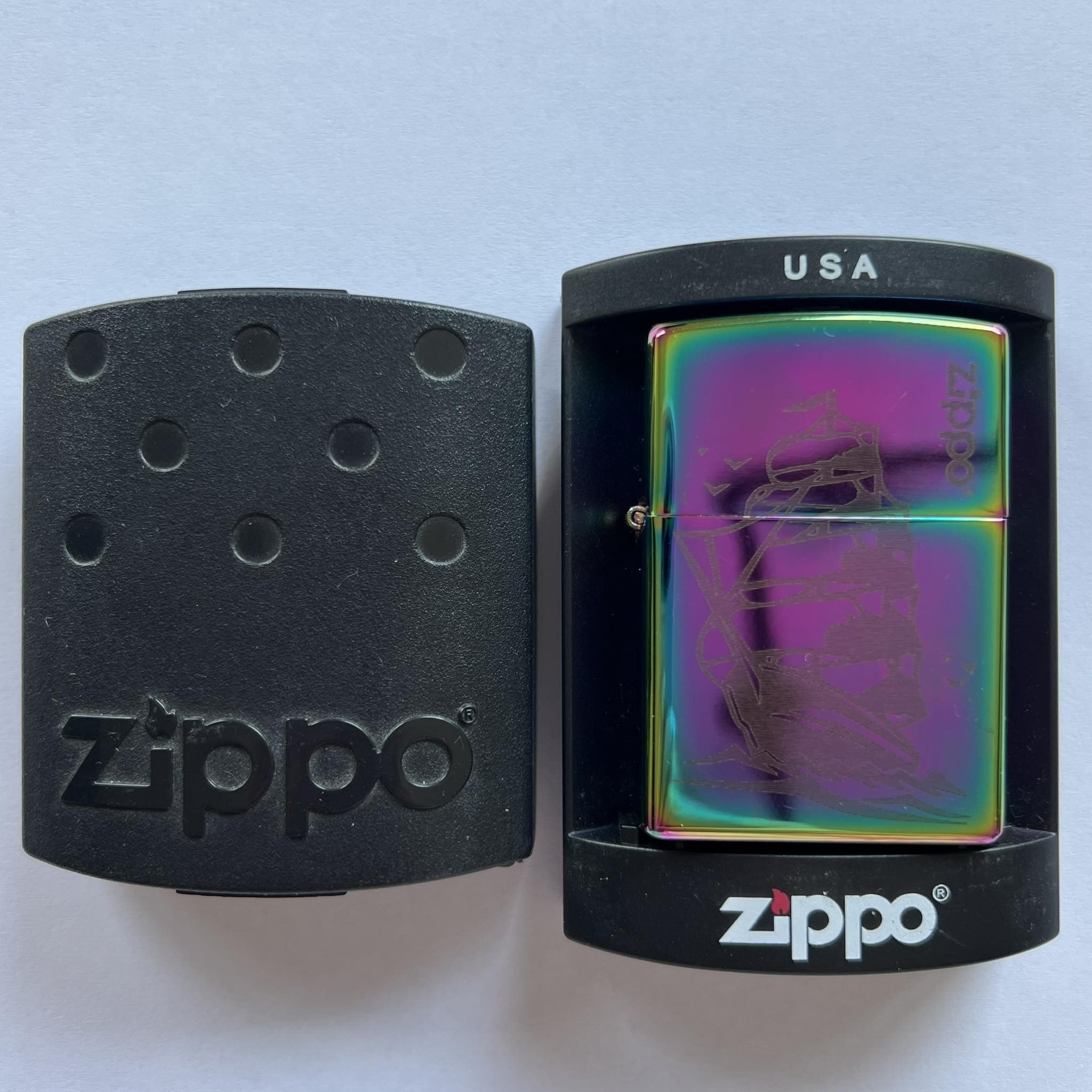 Vintage Zippo Men's Pocket Lighter Ship in Box Made in USA Size ONE SIZE - 4 Thumbnail