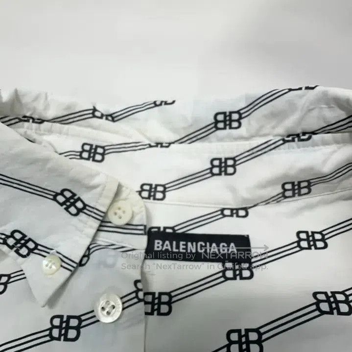 Balenciaga Balenciaga Logo Printed Short Sleeve Shirt. Size US M / EU 48-50 / 2 - 2 Thumbnail