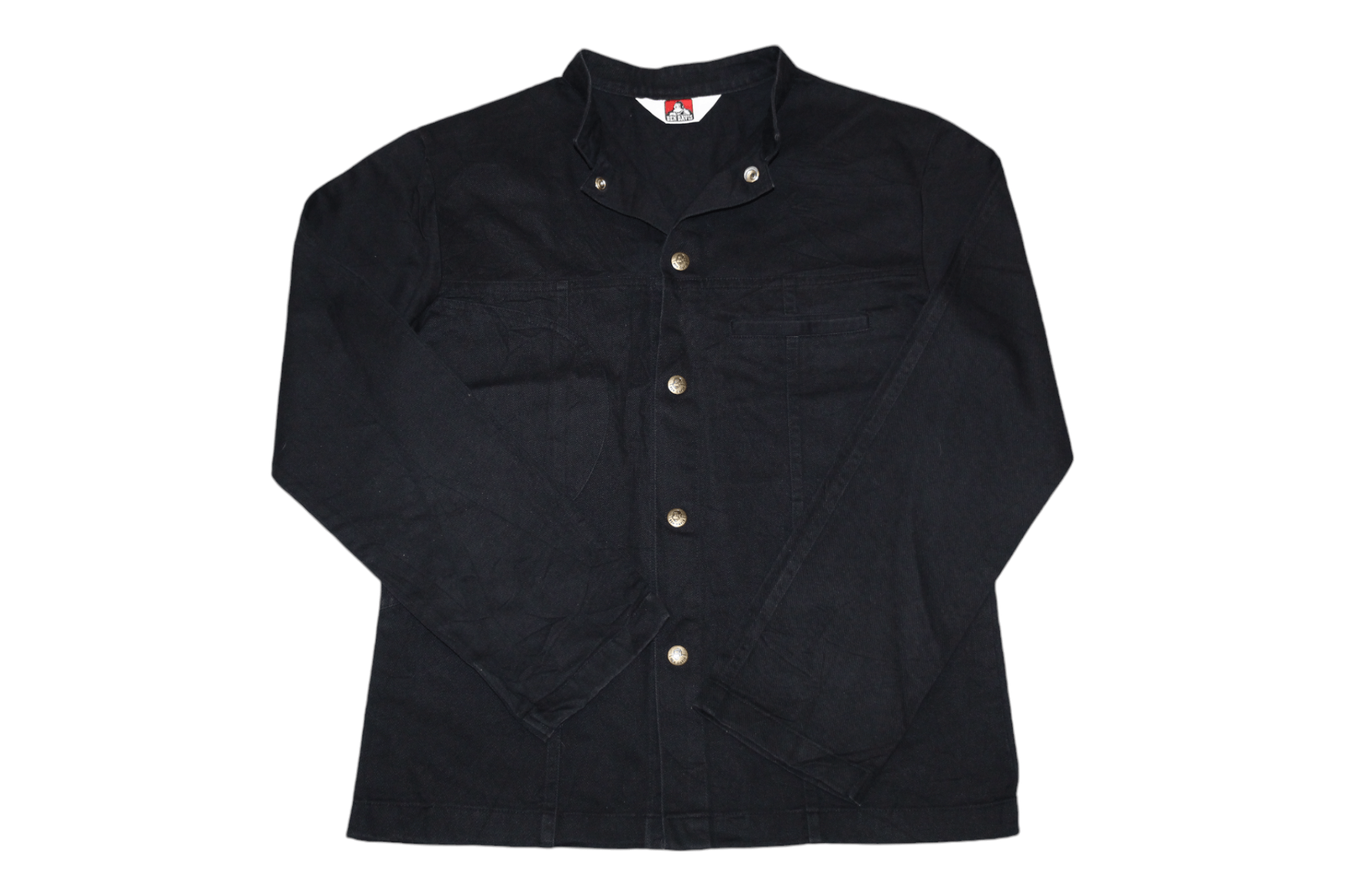 Ben Davis Ben Davis Loose Fit Grandad-collar Snap-button denim shirt Size US S / EU 44-46 / 1 - 7 Thumbnail
