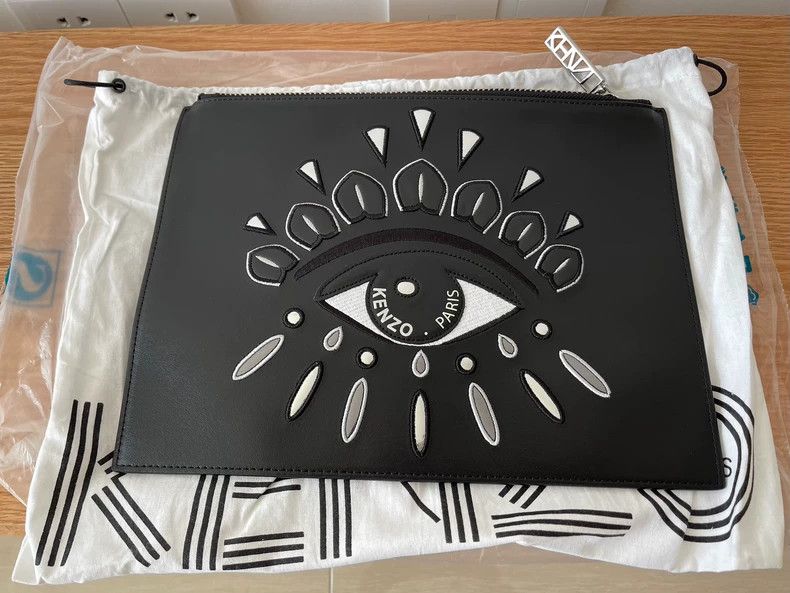 Kenzo Kenzo Leather Eye Pattern Clutch - dmc Size ONE SIZE - 1 Thumbnail