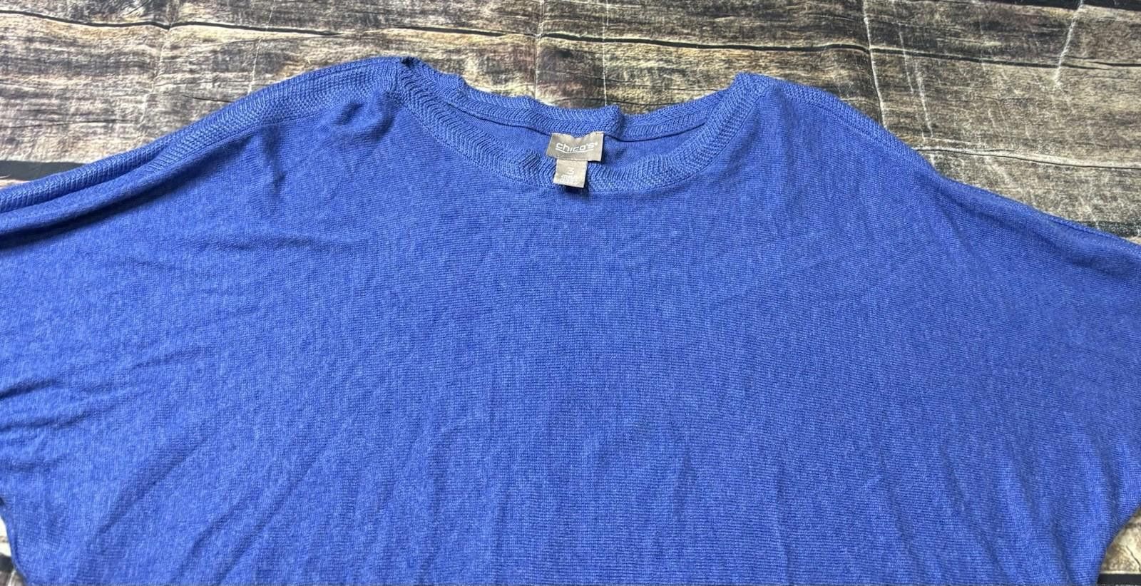 Chicos Chicos Sweater Womens Size 3 Lightweight Knit Cashmere Blend Size L / US 10 / IT 46 - 4 Thumbnail