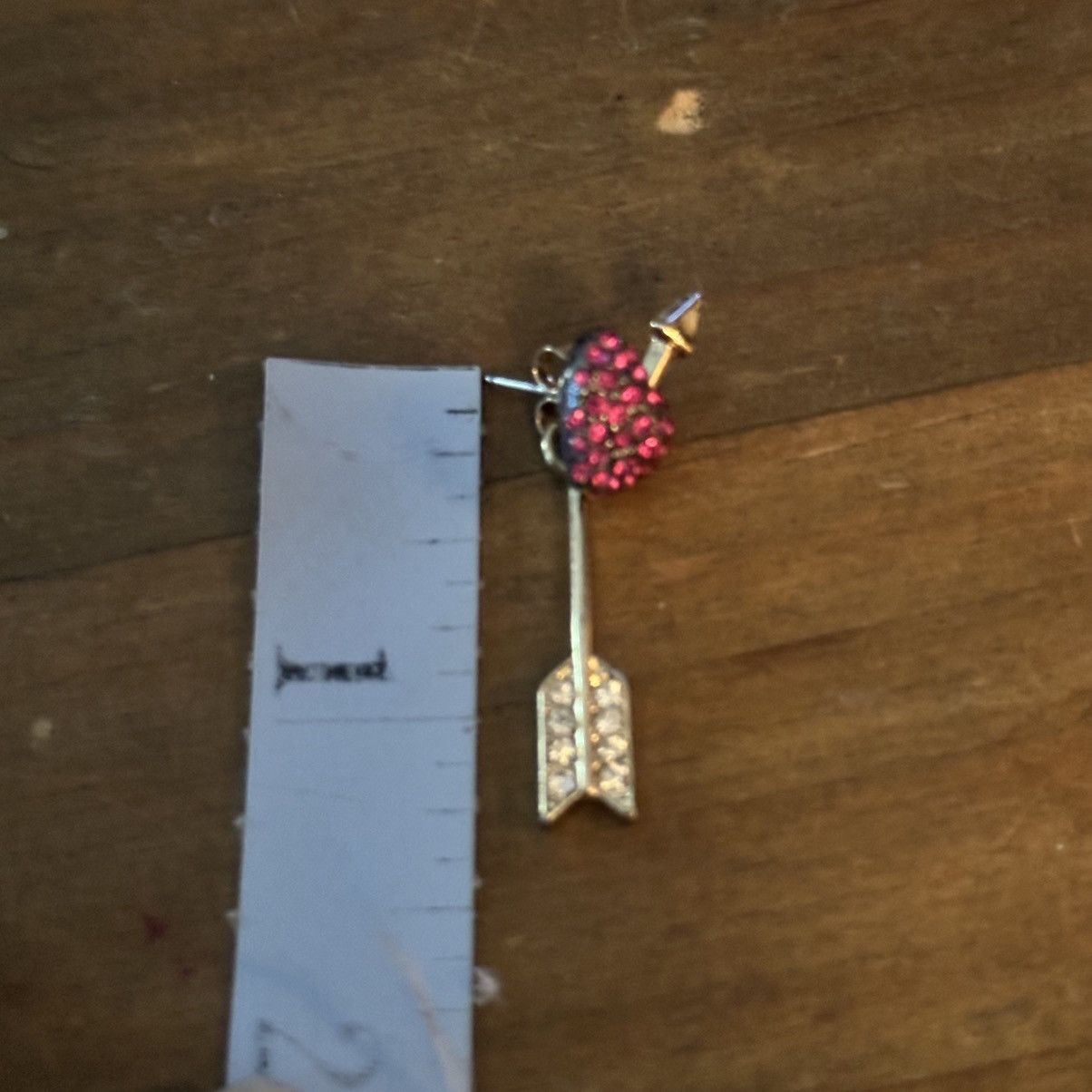 Betsey Johnson Betsey Johnson pave heart and arrow ear jacket earrings Size ONE SIZE - 4 Thumbnail