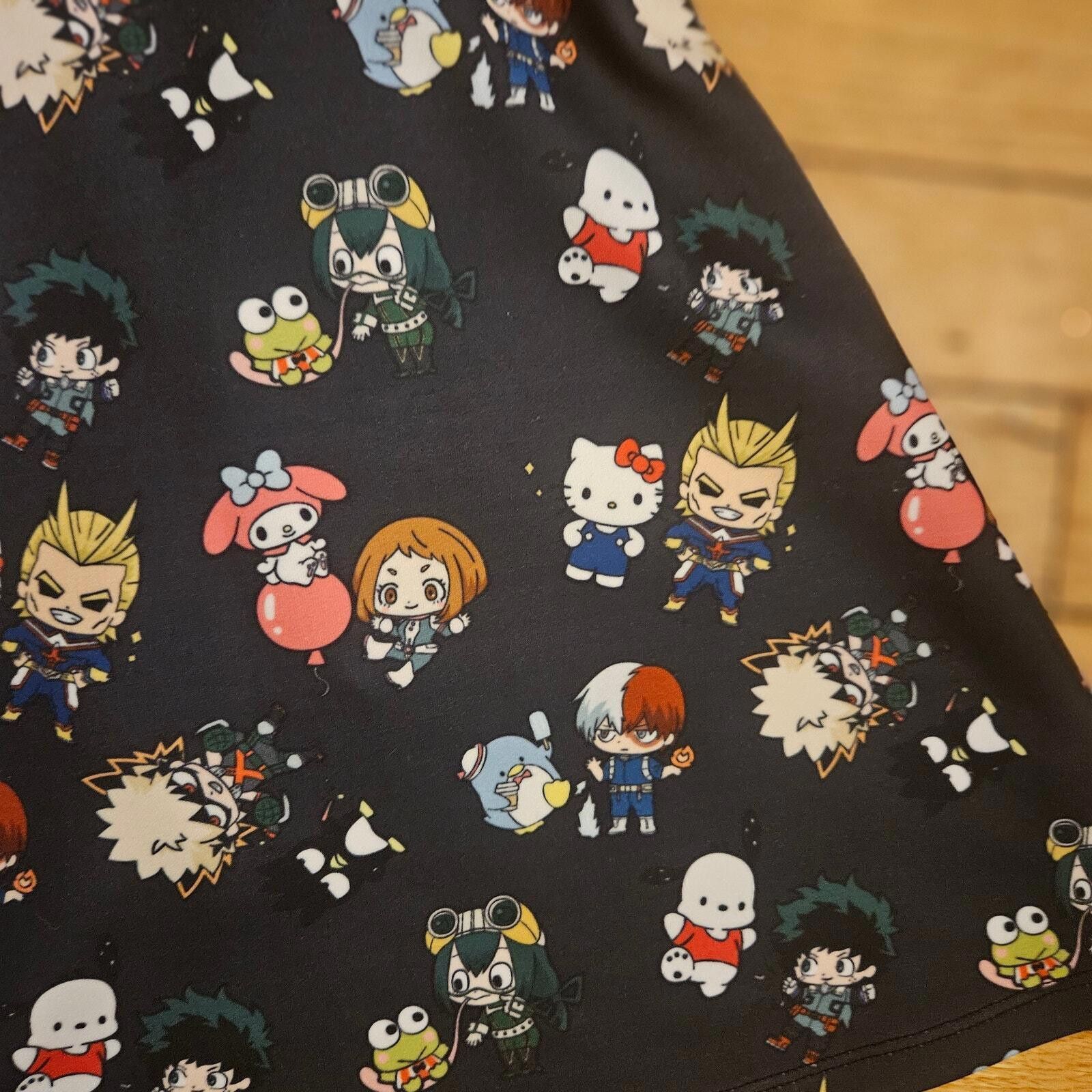 Designer My Hero Academia Hello Kitty Suspender Skirt - Size Small Size ONE SIZE - 3 Thumbnail