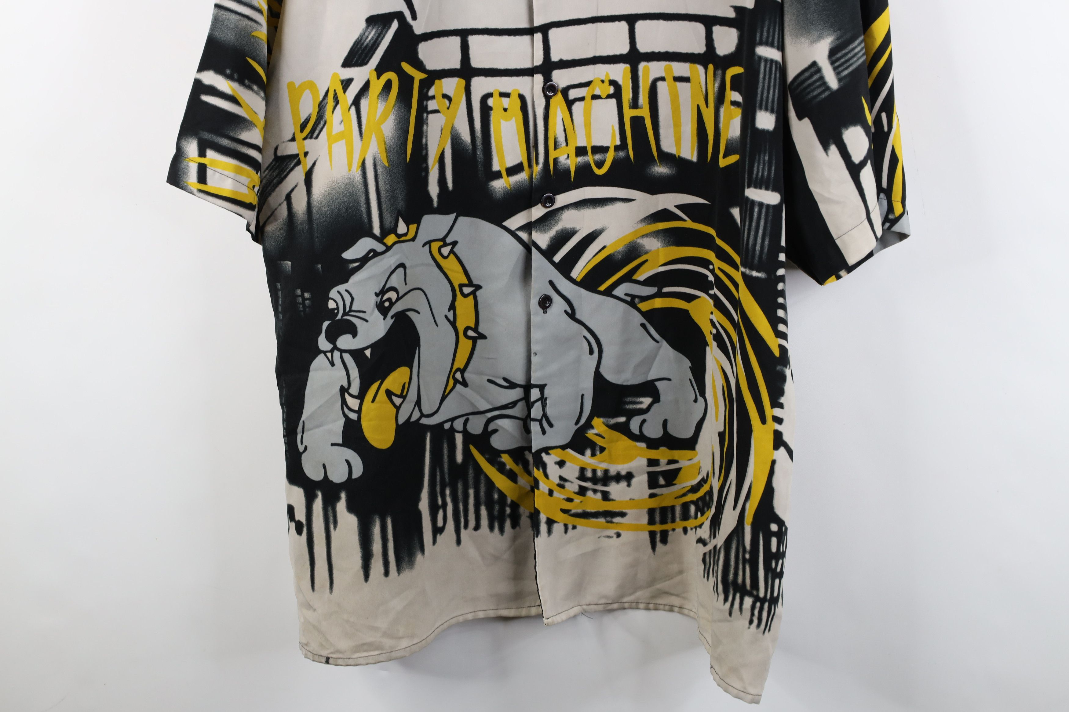 Vintage Vintage 90s Y2K Streetwear Party Machine Baggy Button Shirt Size US XXL / EU 58 / 5 - 3 Thumbnail