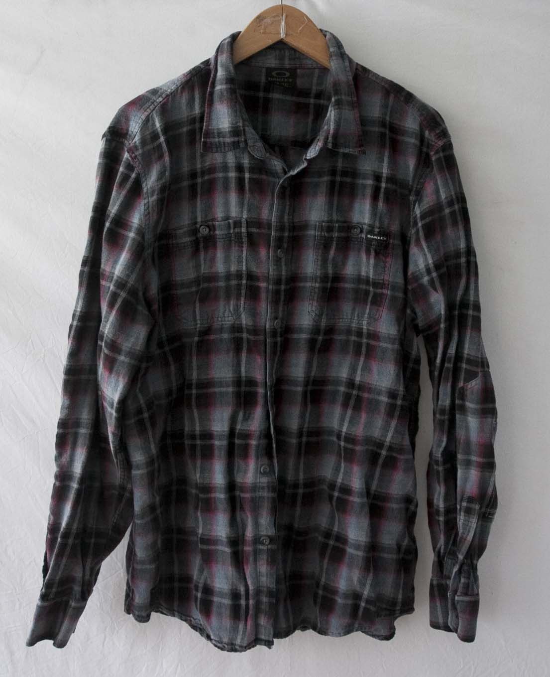 Oakley Oakley Shirt Flannel Size L/XL Gray Size US XL / EU 56 / 4 - 1 Thumbnail