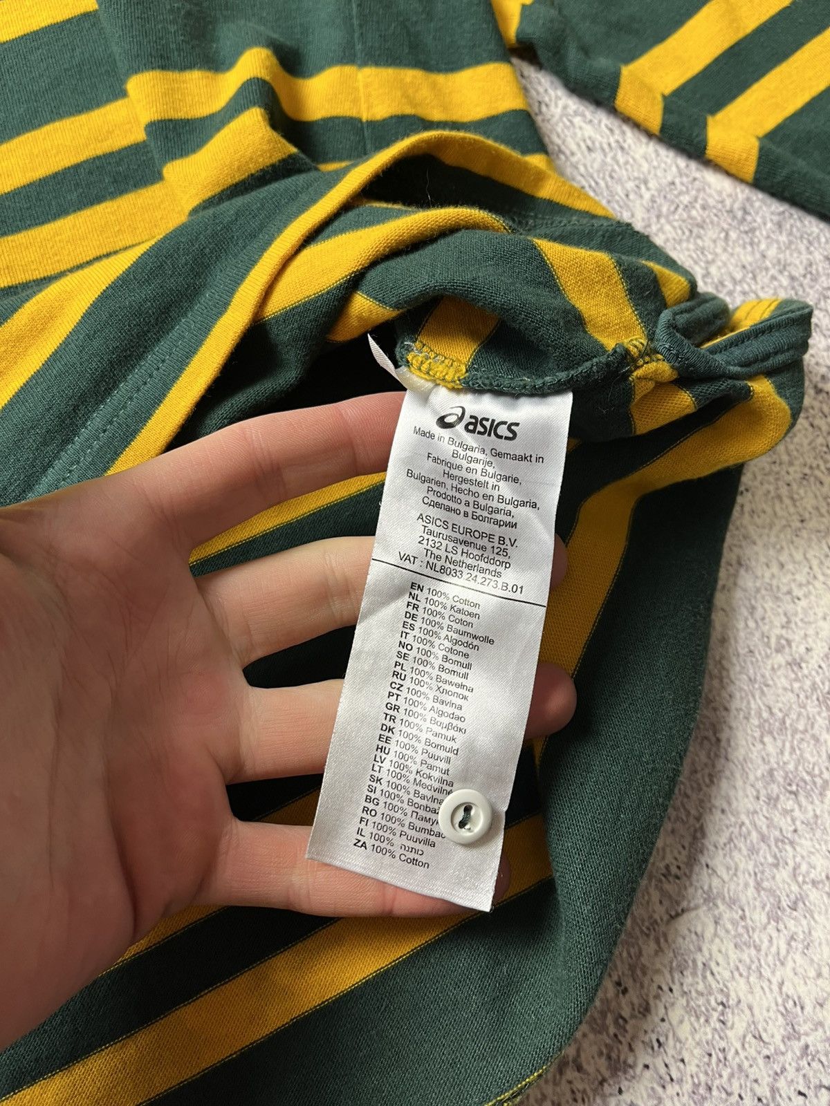 Asics South Africa Rugby Asics Jersey Cotton Long Sleeve Shirt Size US XXL / EU 58 / 5 - 13 Thumbnail