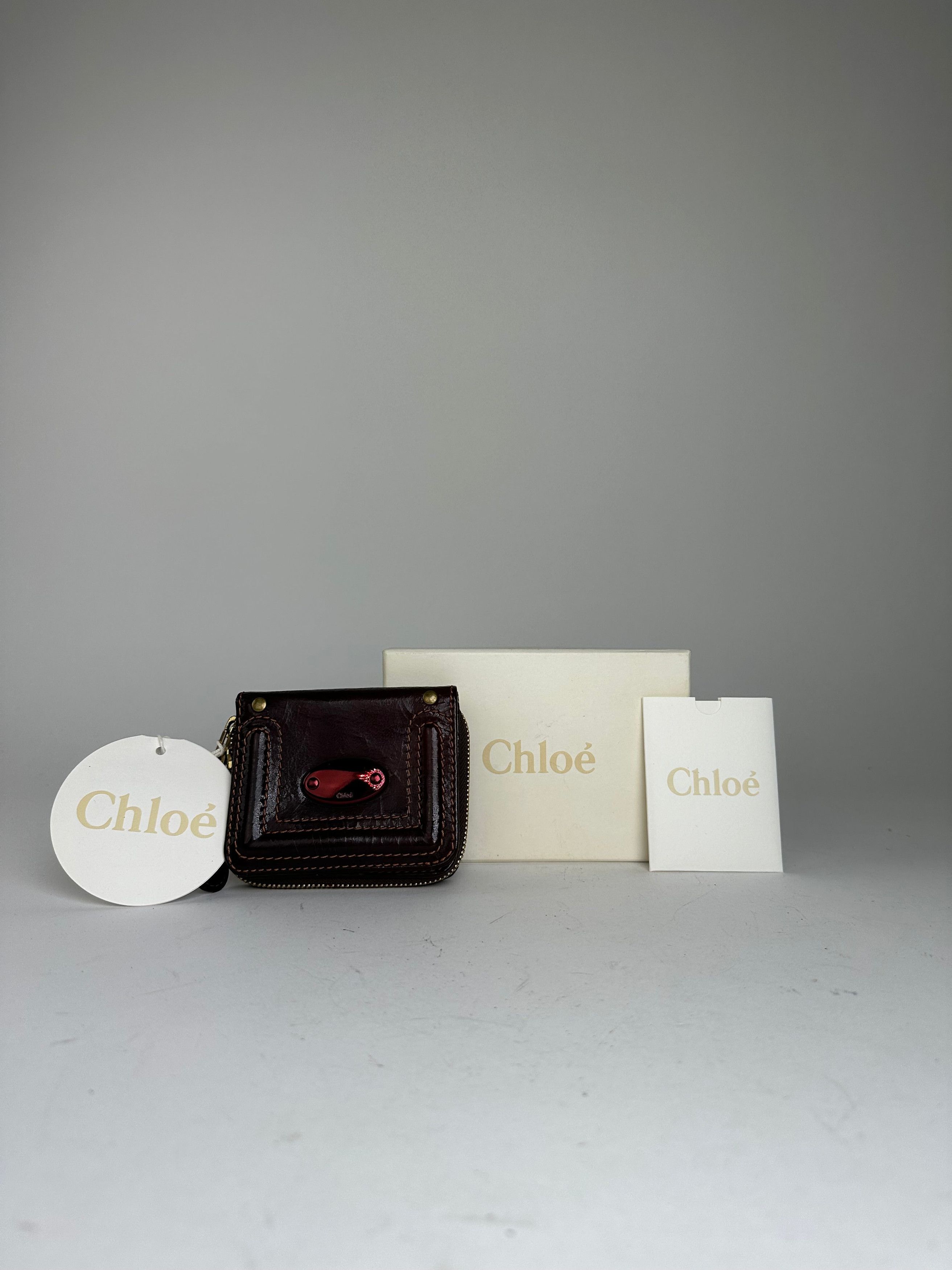 Chloe Vintage Chloé Paddington Leather Wallet Burgundy Size ONE SIZE - 1 Thumbnail